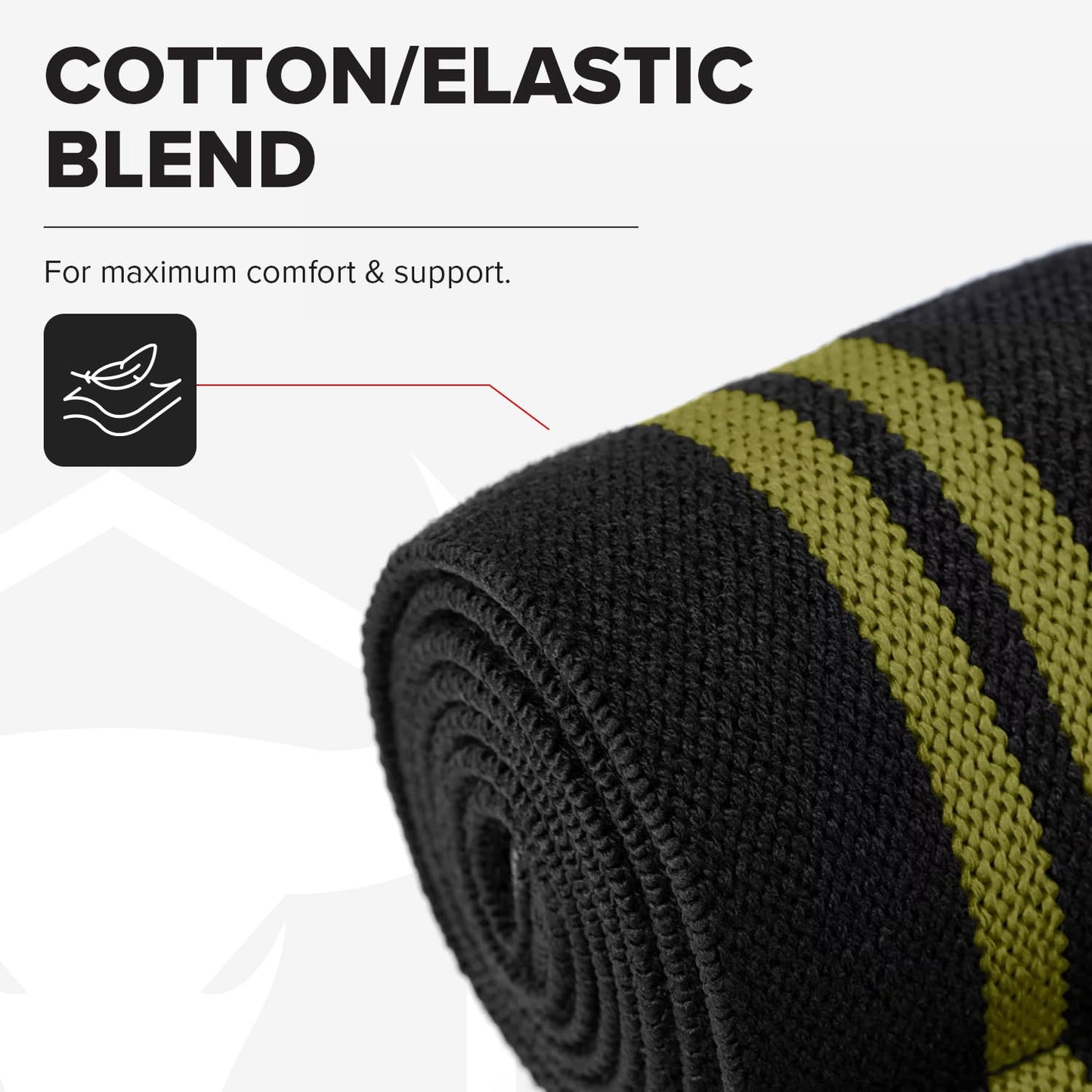 50" Elastic Elbow Wraps for Weightlifting, Pair of Elbow Braces for Bench Press, Powerlifting, and Gym Workouts