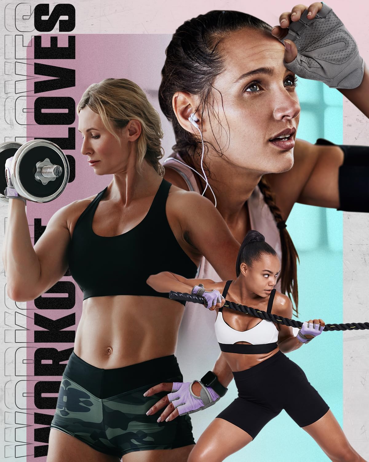 Workout Gloves for Men and Women, Breathable Weight Lifting Gloves with Excellent Grip and Cushion Pads for Gym and Cycling