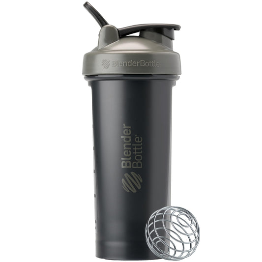 BlenderBottle Classic V2 Shaker Bottle (28 oz, Grey/Black – Black Shadow) – Premium Protein Shaker Cup for Smooth Shakes & Pre-Workout Drinks | BPA-Free, Leak-Proof Design with BlenderBall Wire Whisk | Dishwasher Safe