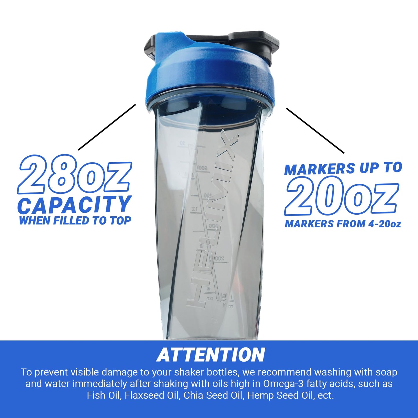 HELIMIX 2.0 Vortex Blender Shaker Bottle (28oz) – USA Made Protein Shaker Cup – No Mixing Ball or Whisk Needed – Perfect for Smoothies, Pre-Workout, Cocktails & Shakes – Durable, Portable & Dishwasher Safe