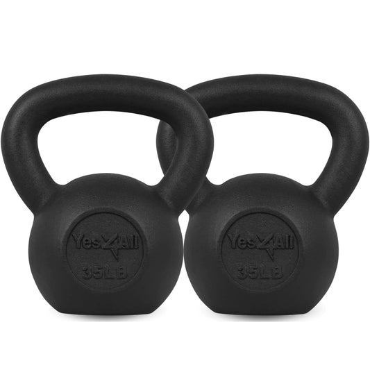 Cast Iron Kettlebell 5–80 lbs, Strength Training Weight for Full Body Workouts, Push-Ups and Grip Exercises at Home or Gym
