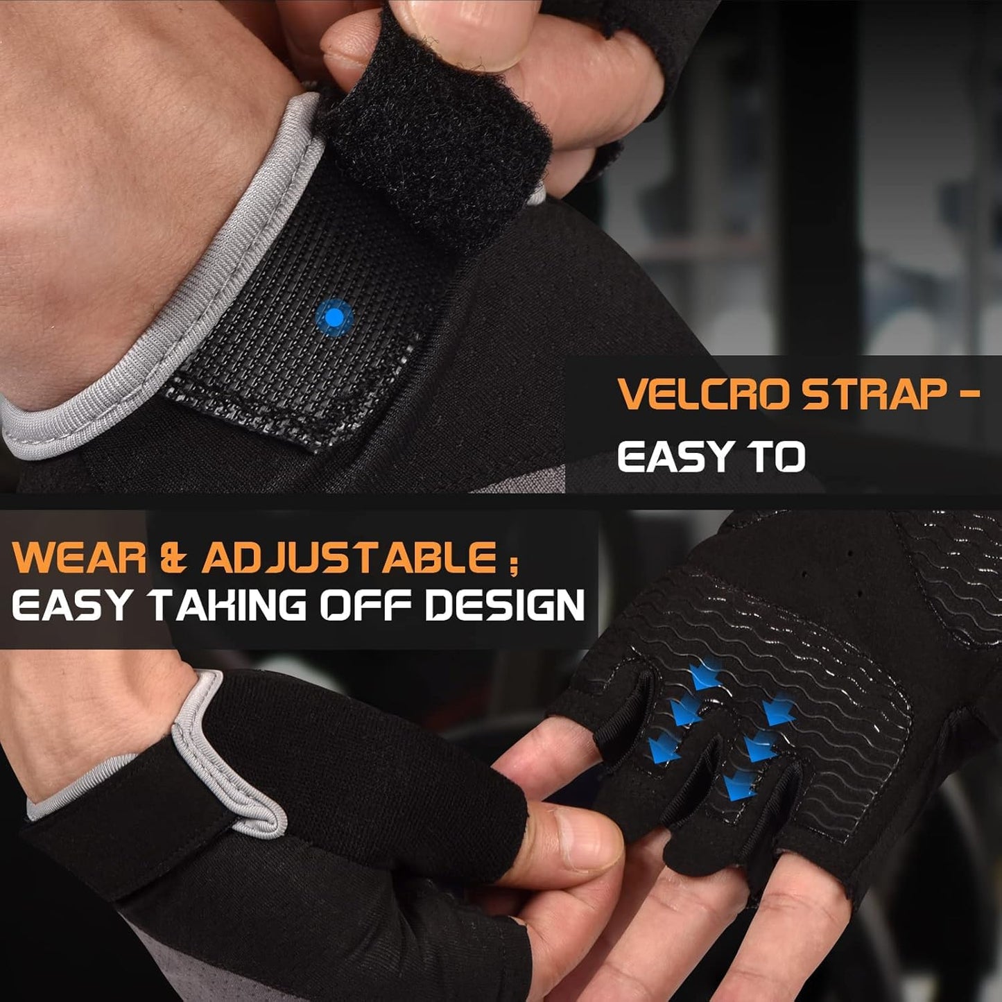 Fingerless Breathable Gym Gloves for Weightlifting, Cycling, and Workout Training