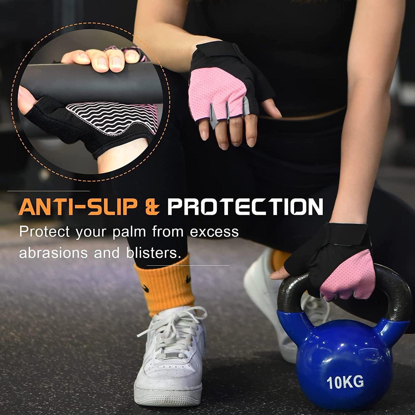 Fingerless Breathable Workout Gloves for Weightlifting, Cycling, and Gym Exercise
