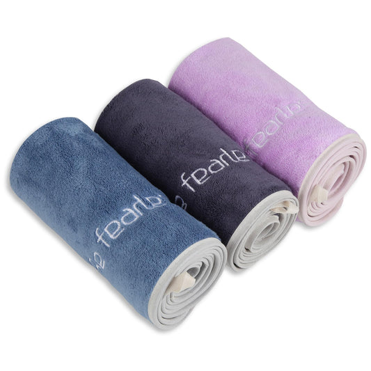 Microfiber Gym Towel Set (3 Pack, Blue+Grey+Purple) – Super Soft, Quick-Drying, and Absorbent Towels for Men & Women – Ideal for Fitness, Yoga, Cycling, and Swimming