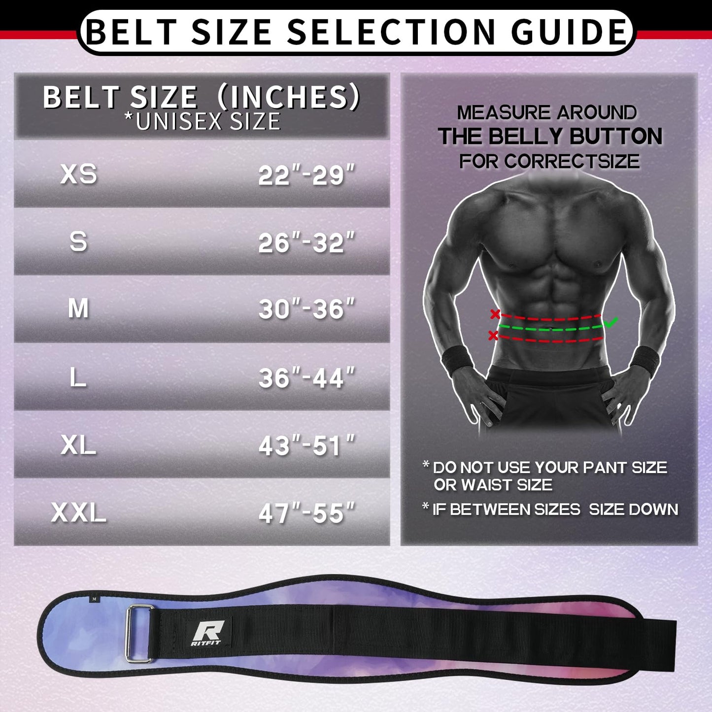 Weight Lifting Belt for Men and Women, 6-Inch Black/Camouflage Belt for Squats, Lunges, Deadlifts, and Thrusters