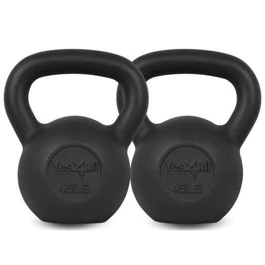 Cast Iron Kettlebell 5–80 lbs, Strength Training Weight for Full Body Workouts, Push-Ups and Grip Exercises at Home or Gym