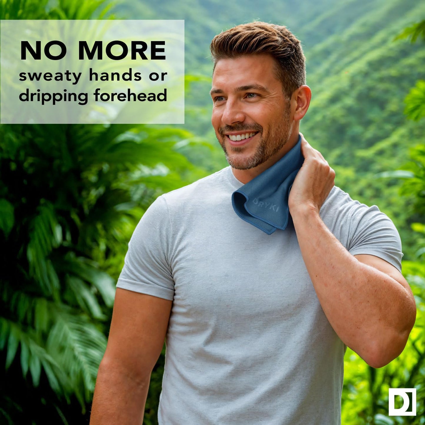 Sweat Absorbing Handkerchiefs (5 Pack, Blue) – The Original Pocket-Sized Sweat Towels | Quick-Dry Microfiber Sweat Rags for Face, Hands & Body | Ideal for Gym, Sports, Running & Work – For Men & Women