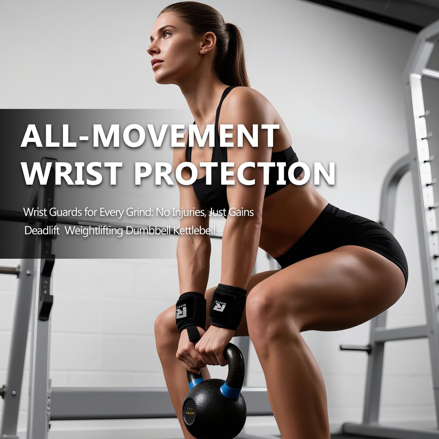 Wrist Straps for Weightlifting, RitFit Lifting Wraps for Wrist Support in Gym, Bodybuilding, Powerlifting, MMA, and Strength Training, Men and Women