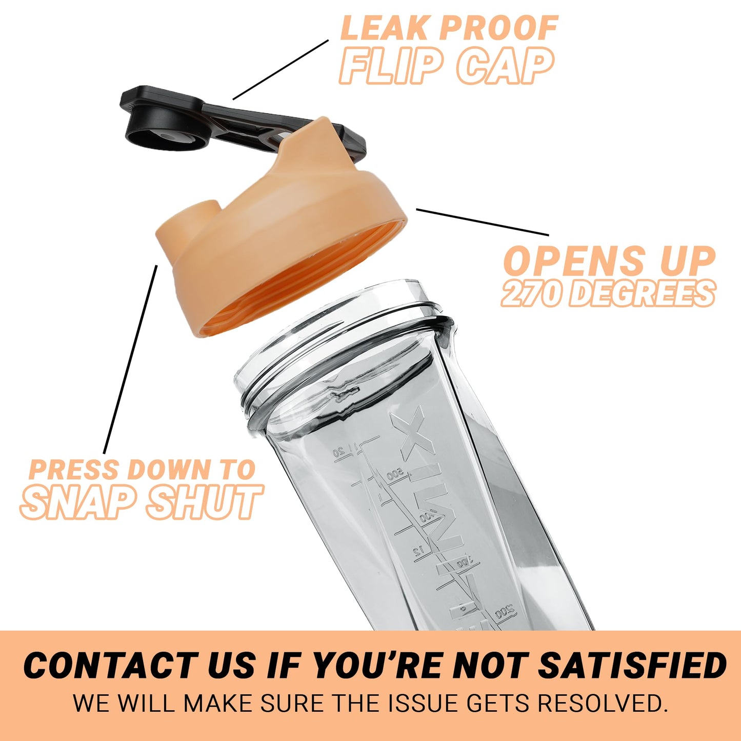 HELIMIX 2.0 Vortex Blender Shaker Bottle (28oz) – USA Made Protein Shaker Cup – No Ball or Whisk Needed – Portable Pre-Workout, Whey Protein & Smoothie Mixer – Ideal for Shakes, Cocktails & More – Dishwasher Safe