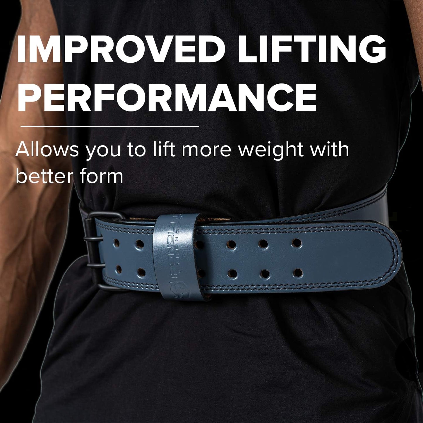 7mm Leather Weight Lifting Belt, 4" to 2" Tapered Premium Belt for Olympic Lifting, Powerlifting, Cross Training, and Gym Workouts for Men and Women