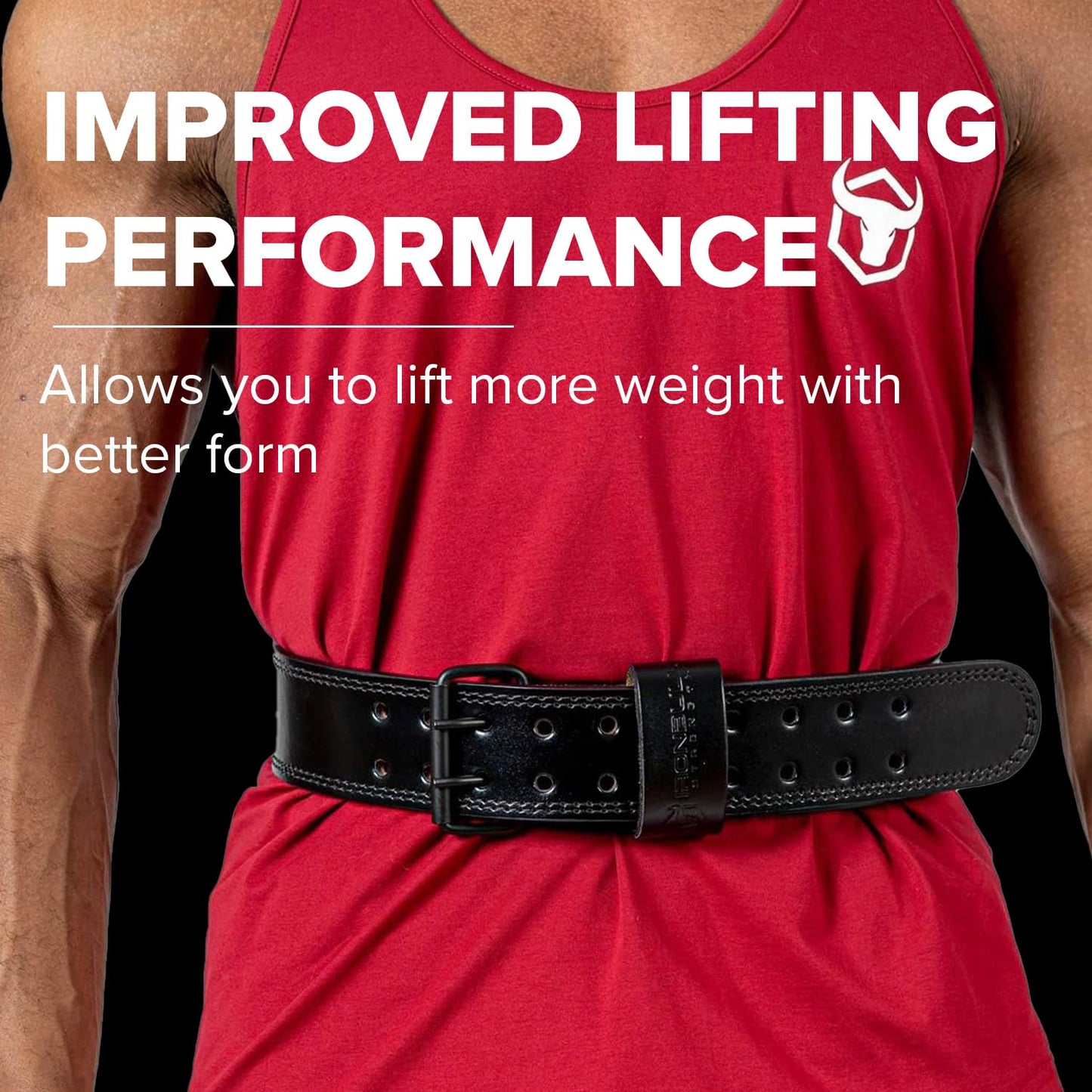 7mm Leather Weight Lifting Belt, 4" to 2" Tapered Premium Belt for Olympic Lifting, Powerlifting, Cross Training, and Gym Workouts, Men and Women