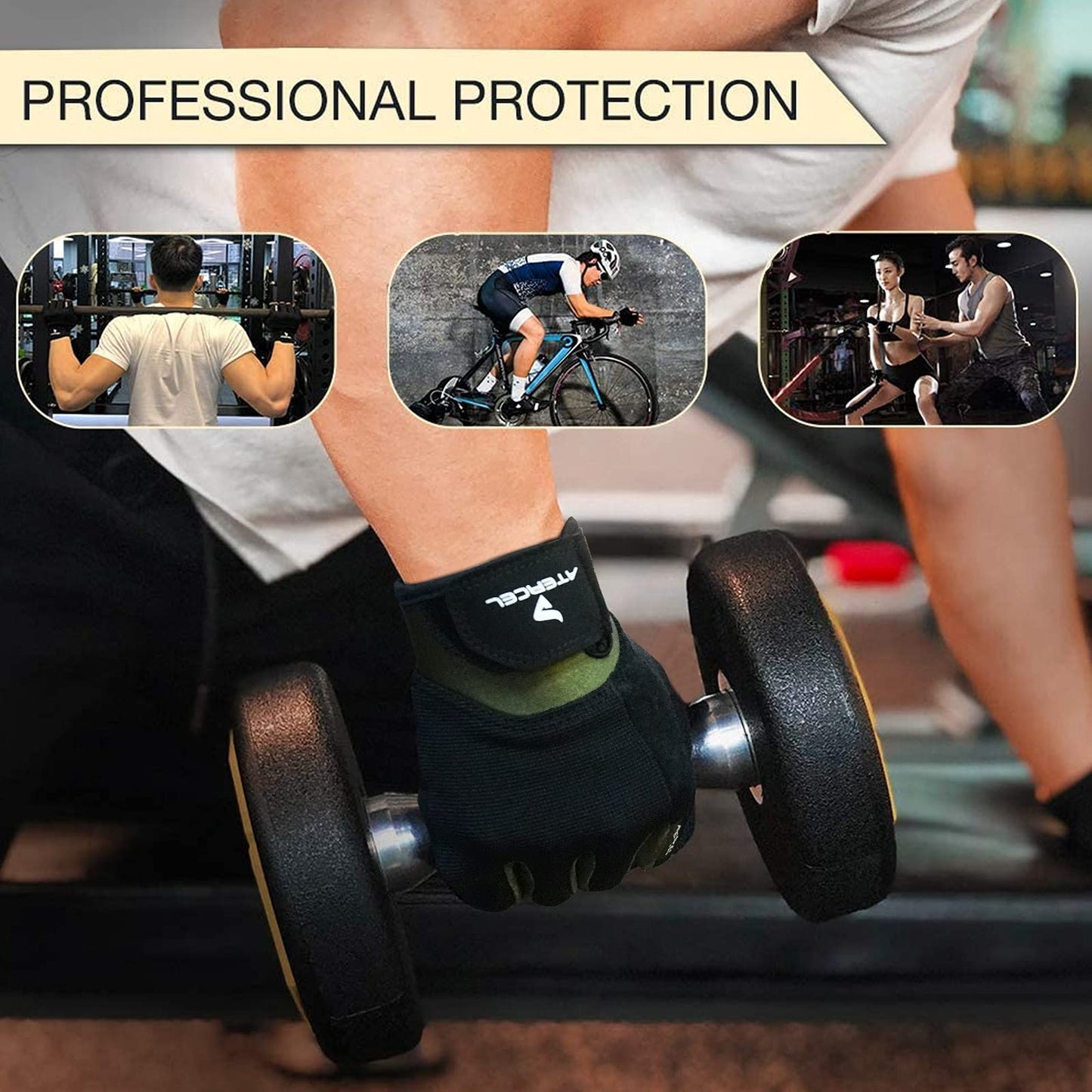 Workout Gloves for Men and Women, Breathable Snug-Fit Gloves for Weight Lifting, Cycling, Gym, and Training