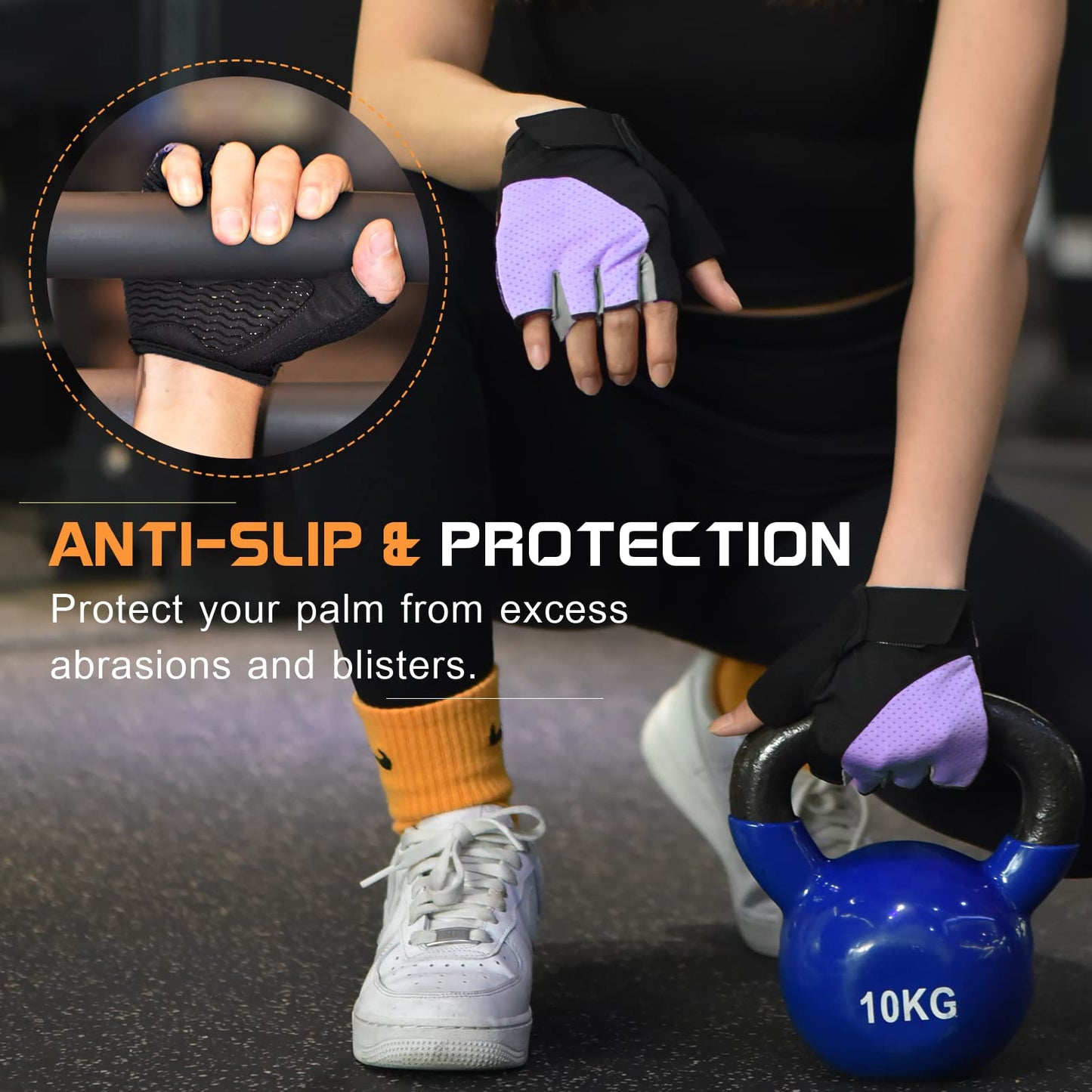 Fingerless Breathable Workout Gloves for Weightlifting, Cycling, and Fitness Training