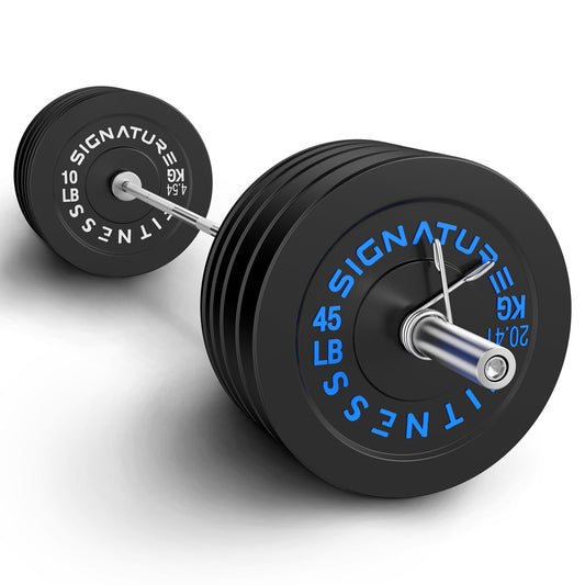 Olympic Bumper Plates Set 2", Weight Plates for Strength Training and Weightlifting, Available in Pairs or Sets with Barbell