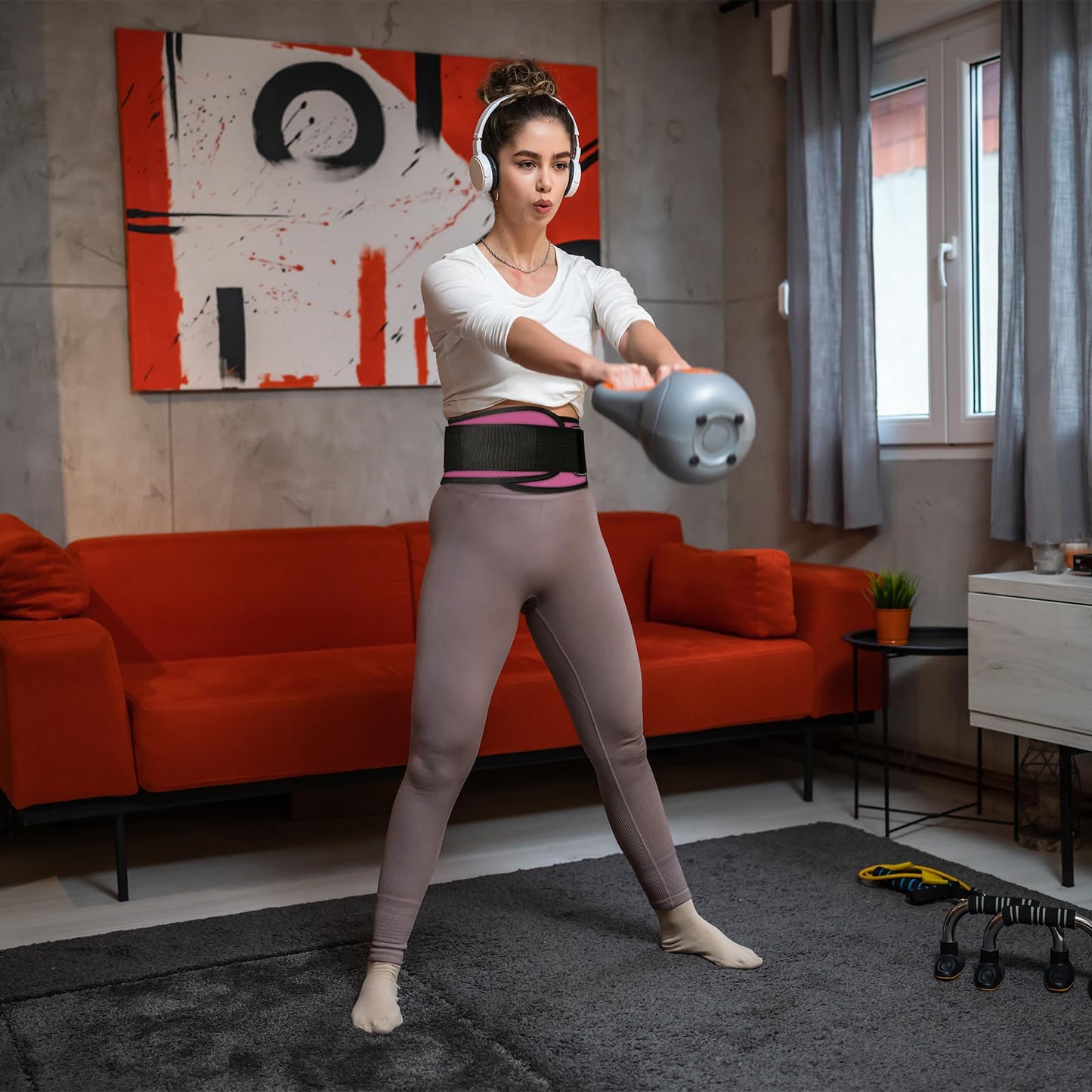 Weight Lifting Belt for Men and Women, 6-Inch Black/Camouflage Belt for Squats, Lunges, Deadlifts, and Thrusters