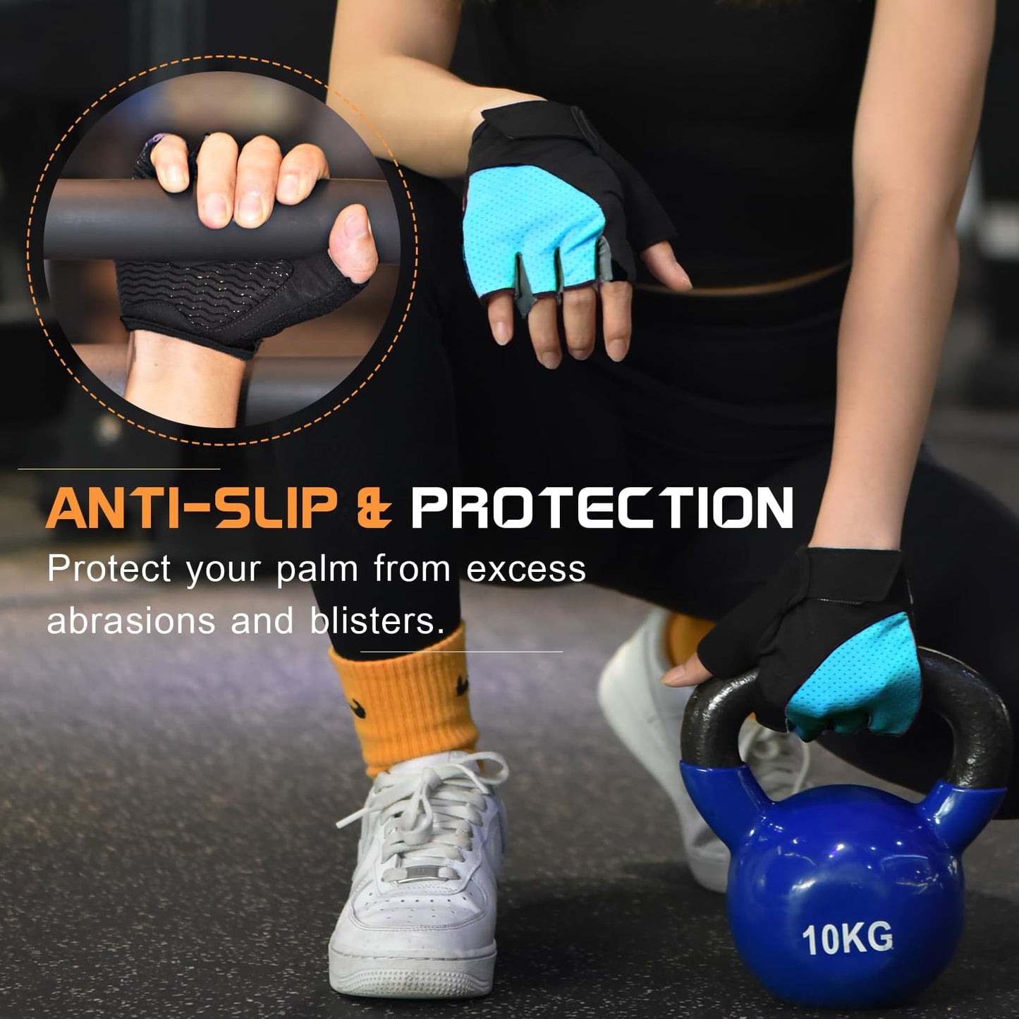 Fingerless Breathable Workout Gloves for Weightlifting, Cycling, and Gym Training