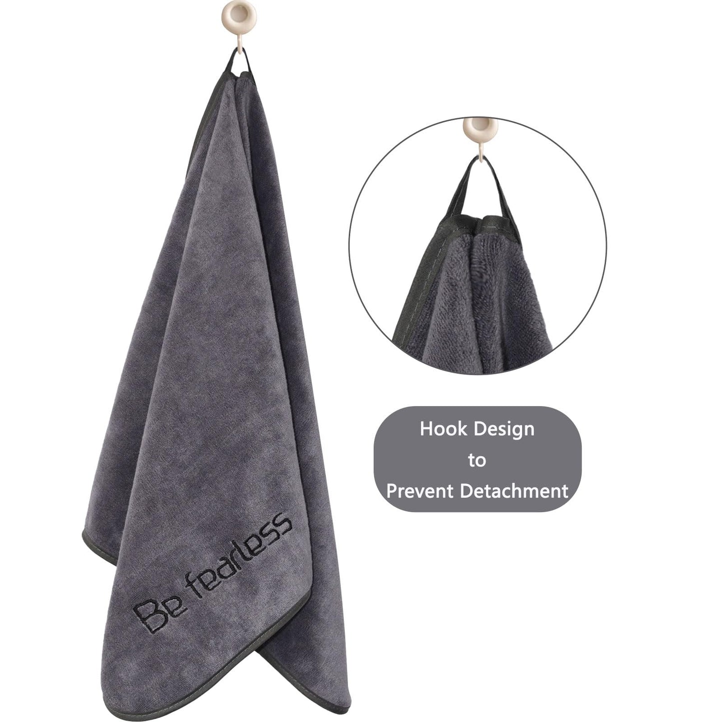 Microfiber Gym Towels (3 Pack, Grey+Blue+Purple) – Large 15"x31" 380-GSM Super Soft, Quick-Drying Towels for Exercise, Fitness, Sports & Workouts