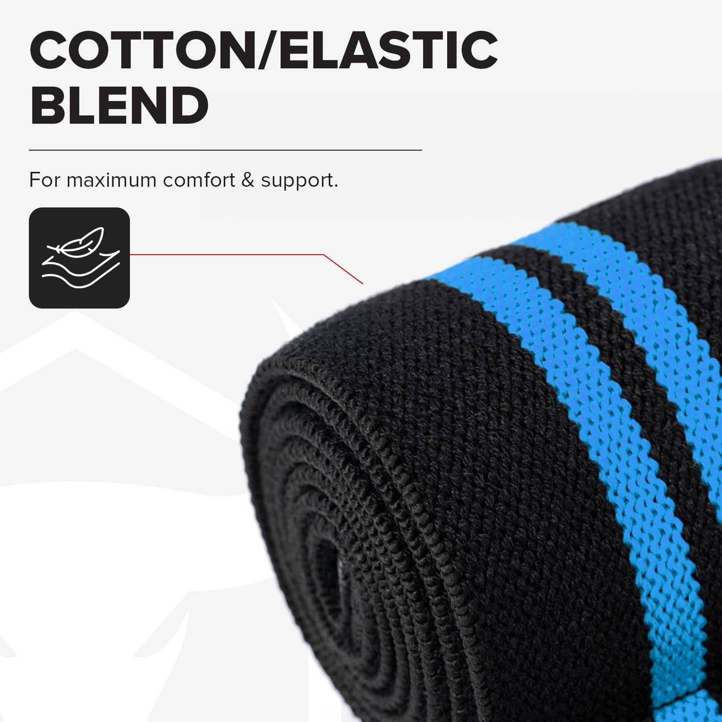 50" Elastic Elbow Wraps for Weightlifting, Pair of Elbow Braces for Bench Press, Powerlifting, and Gym Training