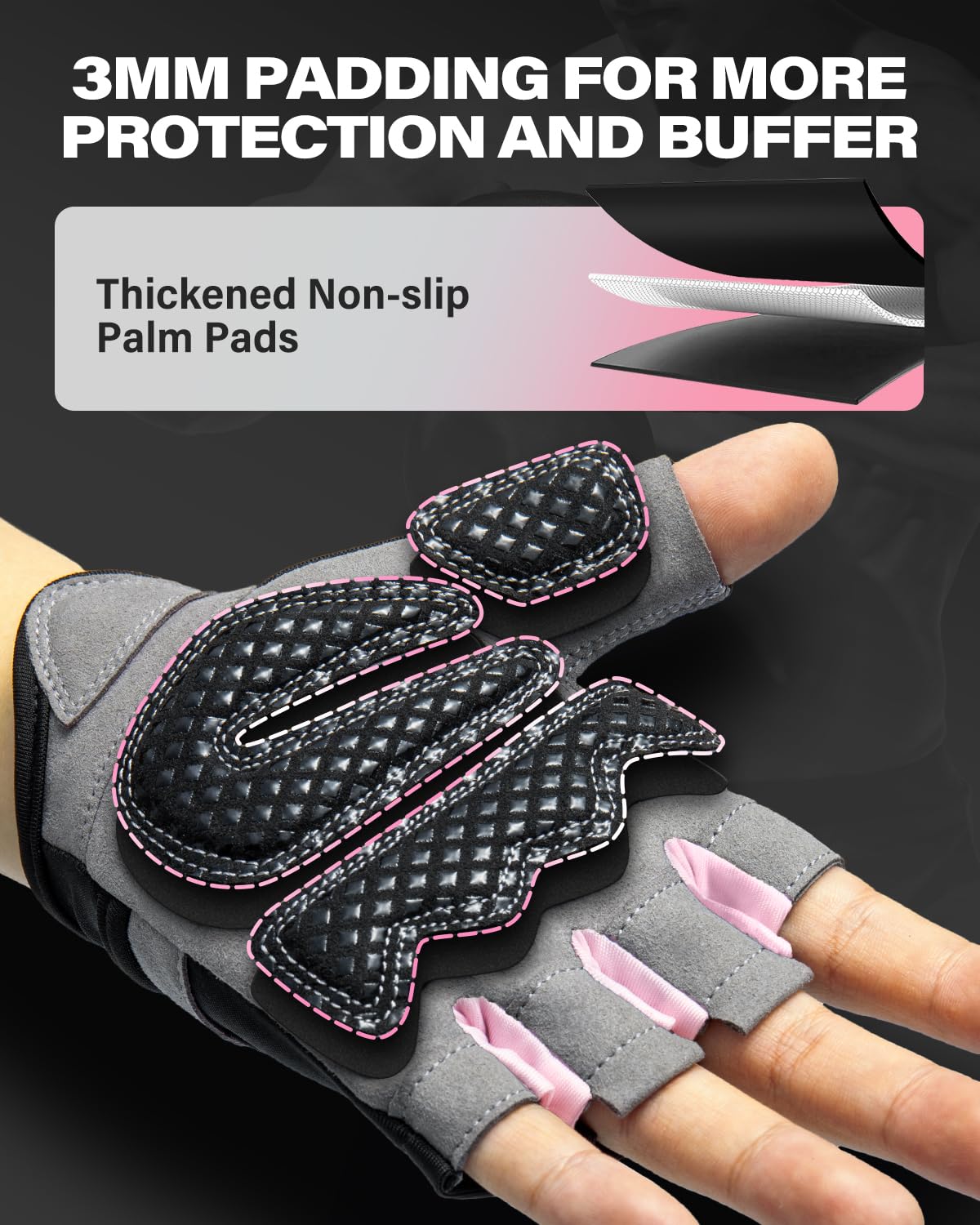 Lightweight Weight Lifting Gloves for Men and Women, Workout Gloves with Excellent Grip for Gym, Cycling, Pull Ups, and Rowing