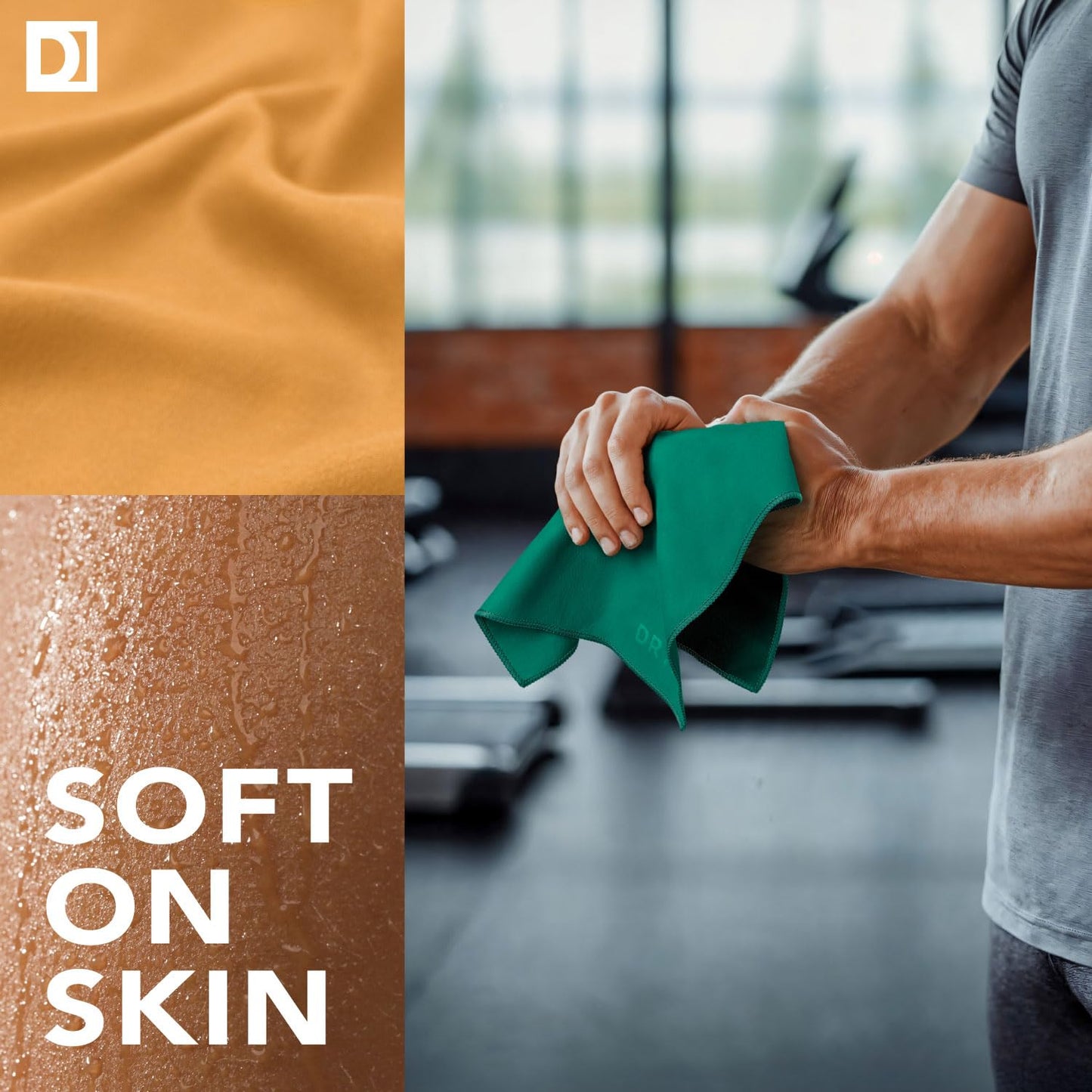 Sweat Absorbing Handkerchiefs (5 Pack, Mountain) – The Original Pocket-Sized Sweat Towels | Quick-Dry Microfiber Sweat Rags for Face, Hands & Body | Super Absorbent Sweat Cloths for Gym, Sports, Work & Travel – For Men & Women