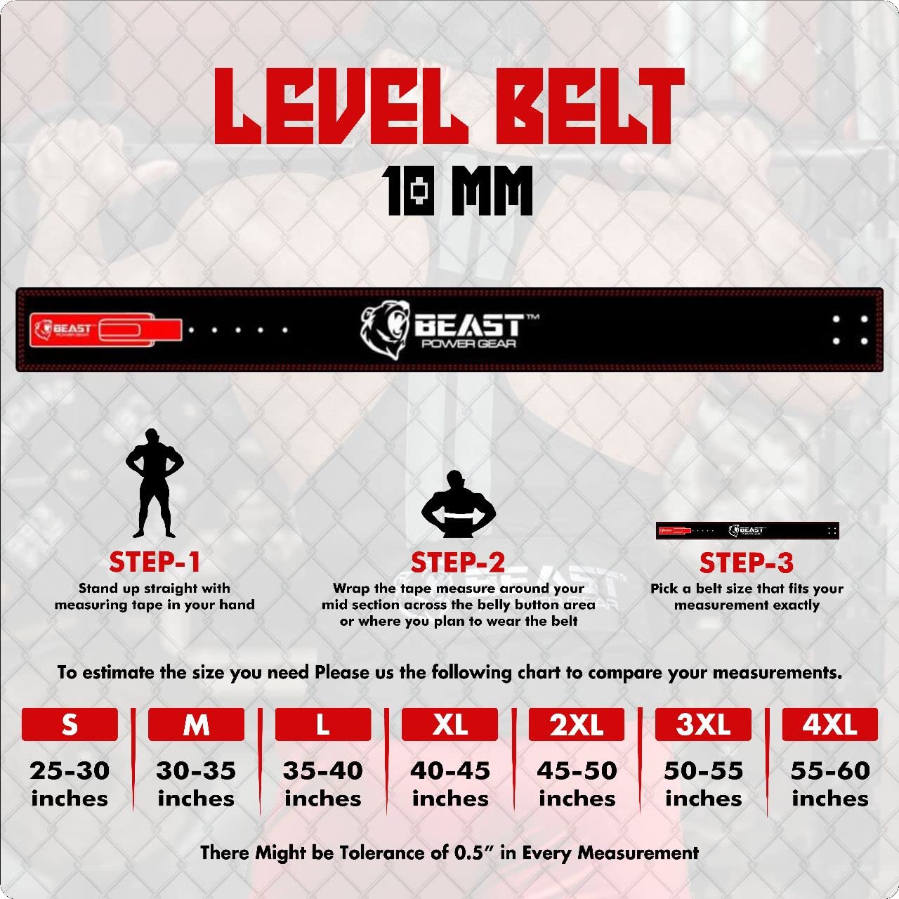 Weight Lifting Belt with Lever Buckle, 10–13MM Thick, 4-Inch Strap for Powerlifting, Deadlifts, Squats, and Weightlifting, Men and Women