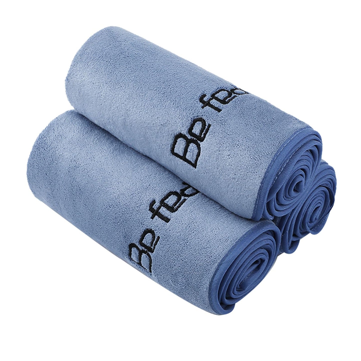 Microfiber Gym Towels (3 Pack, Blue) – Large 15"x31" 380-GSM Super Soft, Quick-Drying Towels for Exercise, Fitness, Sports & Workouts