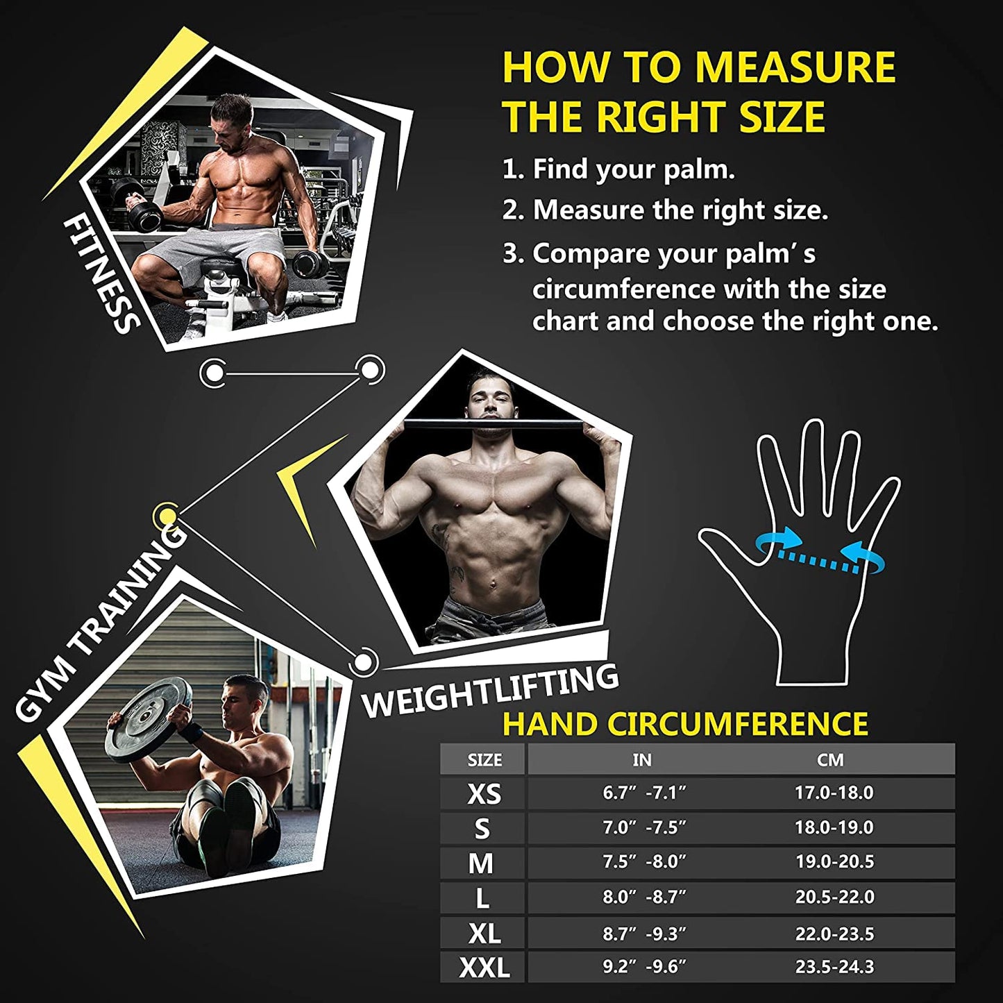 Ventilated Weight Lifting Gloves for Men and Women, Wrist Wrap Support with Full Palm Protection for Gym, Training, and Fitness