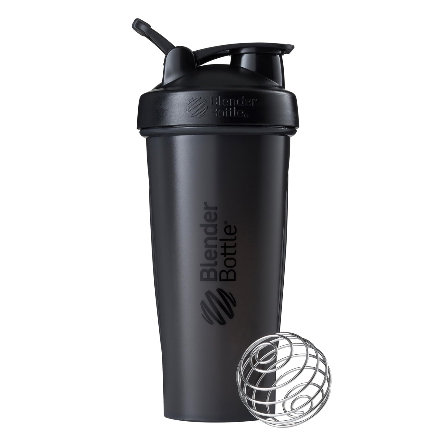 BlenderBottle Classic Shaker Bottle – 28 oz Leak-Proof Protein Shake Cup with BlenderBall Wire Whisk | Ideal for Protein Shakes, Smoothies & Pre-Workout Drinks | BPA-Free, Black