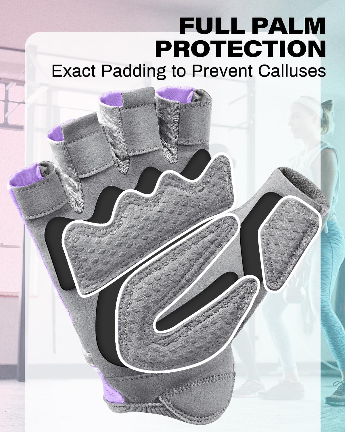 Workout Gloves for Men and Women, Breathable Weight Lifting Gloves with Excellent Grip and Cushion Pads for Gym and Cycling