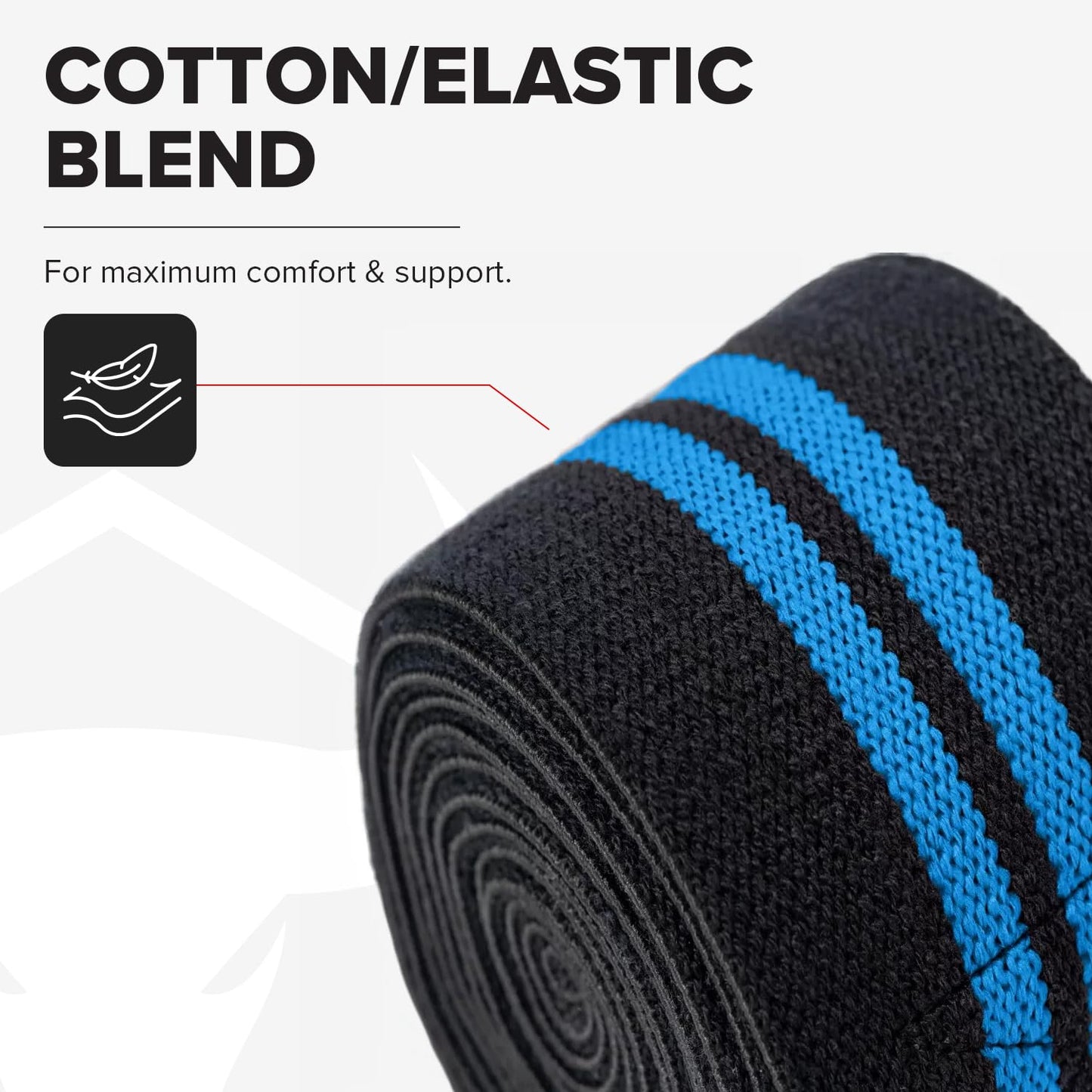 80" Elastic Knee Wraps for Weightlifting, Squats, and Powerlifting, Compression Knee Support for Strength Training and Gym Workouts