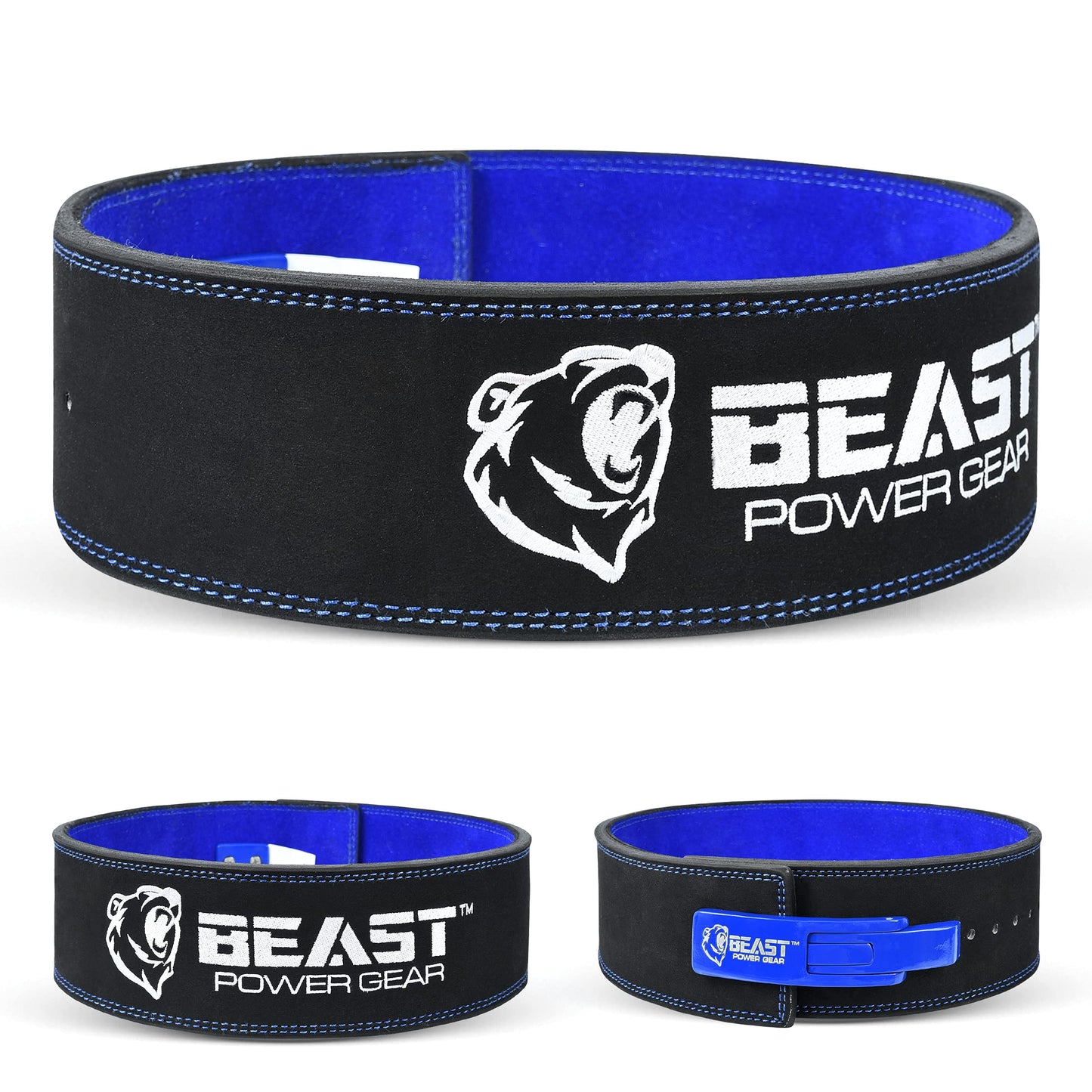 Weight Lifting Belt with Lever Buckle, 10–13MM Thick, 4-Inch Strap for Powerlifting, Deadlifts, Squats, and Weightlifting, Men and Women