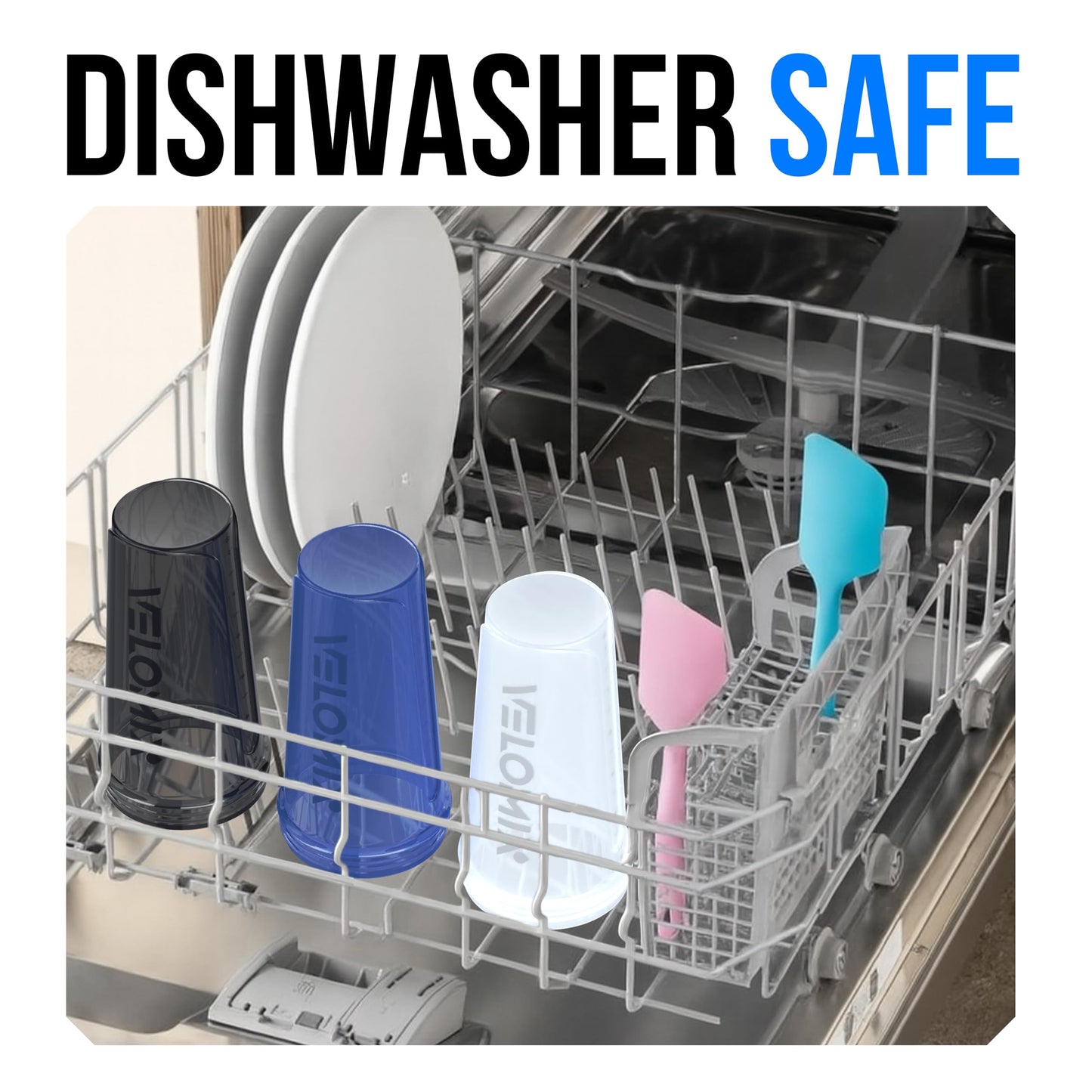 VELOMIX Protein Shaker Bottle 6-Pack (28oz) – Includes 6 Wire Whisks | Leak-Proof Shaker Cups for Protein Shakes & Pre-Workout Drinks | Durable Mixing Bottles for Fitness, Gym, and Smoothies (Elemental Mix)