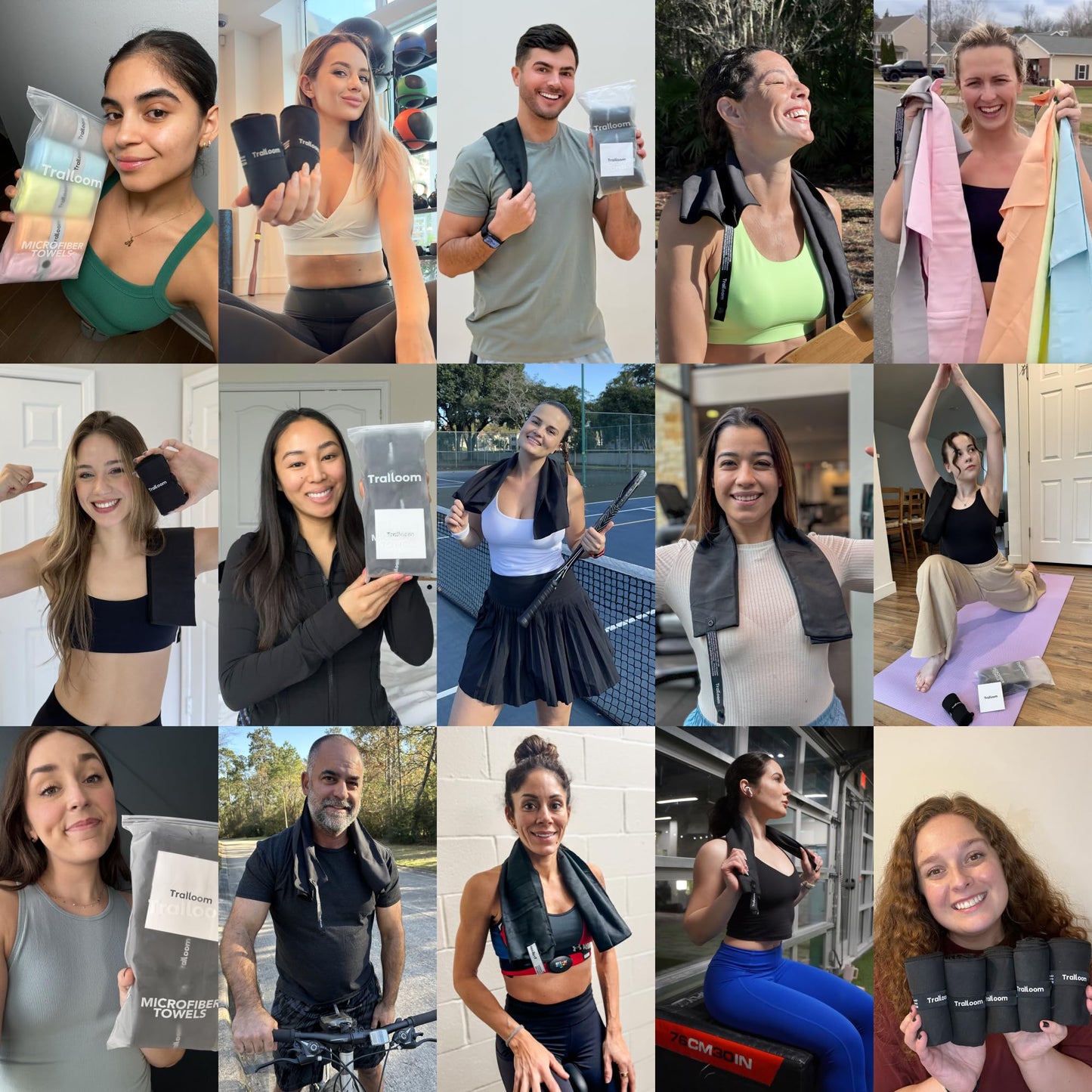 Microfiber Workout Towels (Set of 5, Dark Gray) – Quick Dry, Odor-Free & Highly Absorbent Gym Towels for Men & Women | Ideal for Hot Yoga, Running, Tennis, Exercise, Camping & Sports