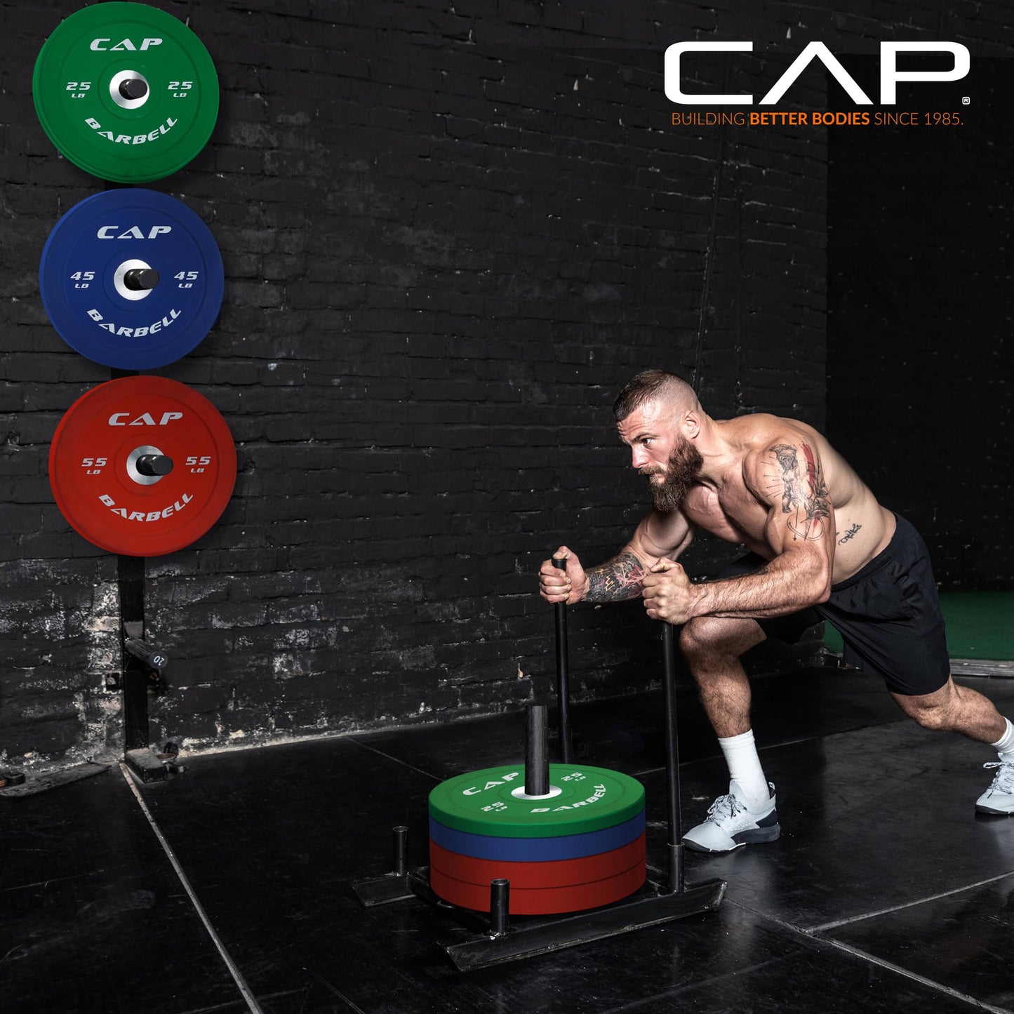CAP Barbell Rubber Olympic Bumper Plate – Durable Weight Plate for Strength Training and Weightlifting, Available in Multiple Colors and Options