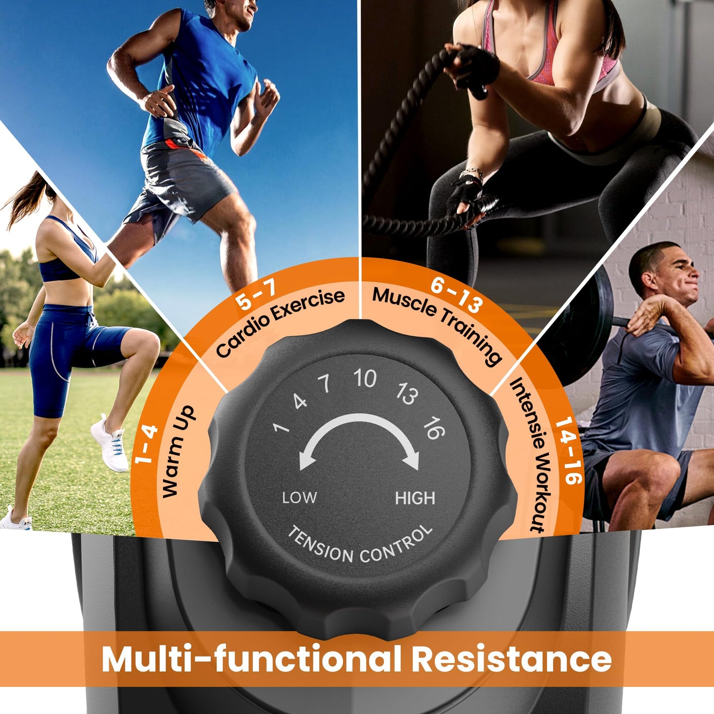 **Recumbent Exercise Bike for Home – Quiet Magnetic Stationary Bike for Adults & Seniors, 16-Level Resistance, Adjustable Seat, 400LB Capacity, Heart Rate Pulse Sensors & LCD Monitor**