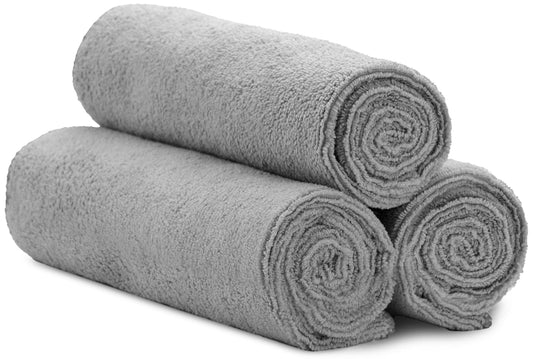S&T INC. Microfiber Gym Towels (3 Pack) – 16"x27" Soft, Quick-Dry & Absorbent Towels for Gym, Yoga, Fitness, and Home Use