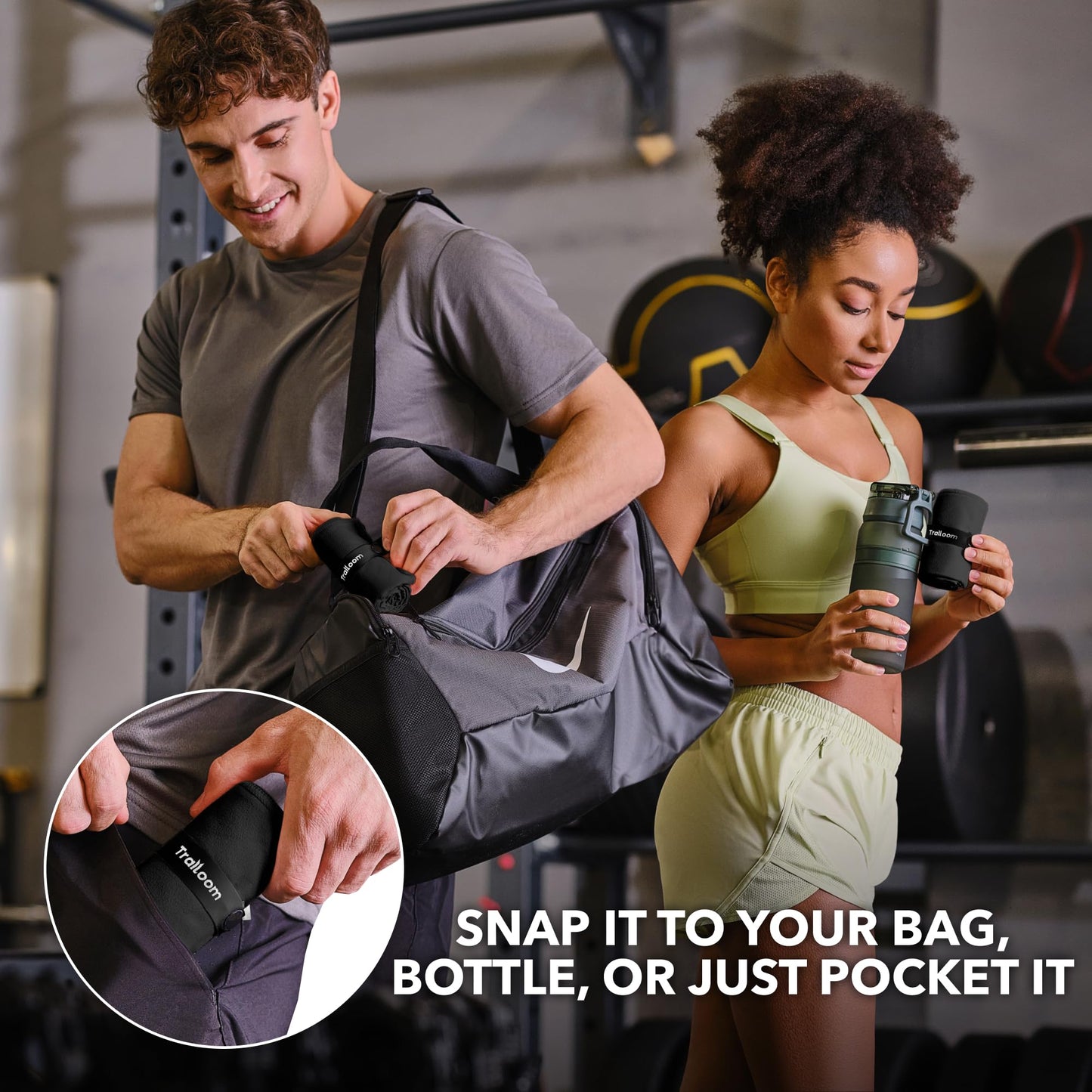 Microfiber Workout Towels (Set of 5, Black) – Quick Dry, Odor-Free & Highly Absorbent Gym Towels for Men & Women | Ideal for Hot Yoga, Running, Tennis, Exercise, Camping & Sports