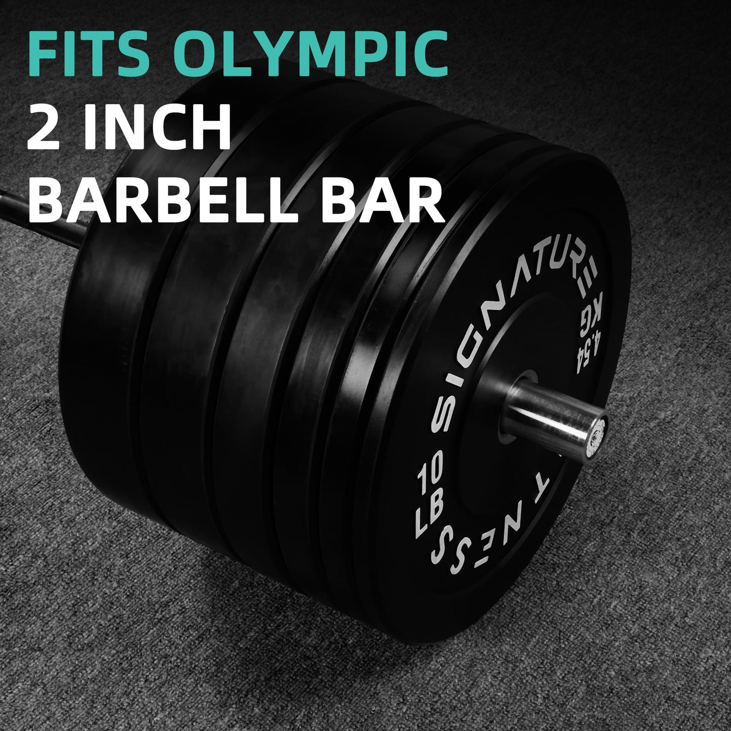 Fitvids Olympic Bumper Plates Set, 2" Weight Plates for Strength Training & Weightlifting, Pairs or Sets, or Sets with Barbell – Multiple Options