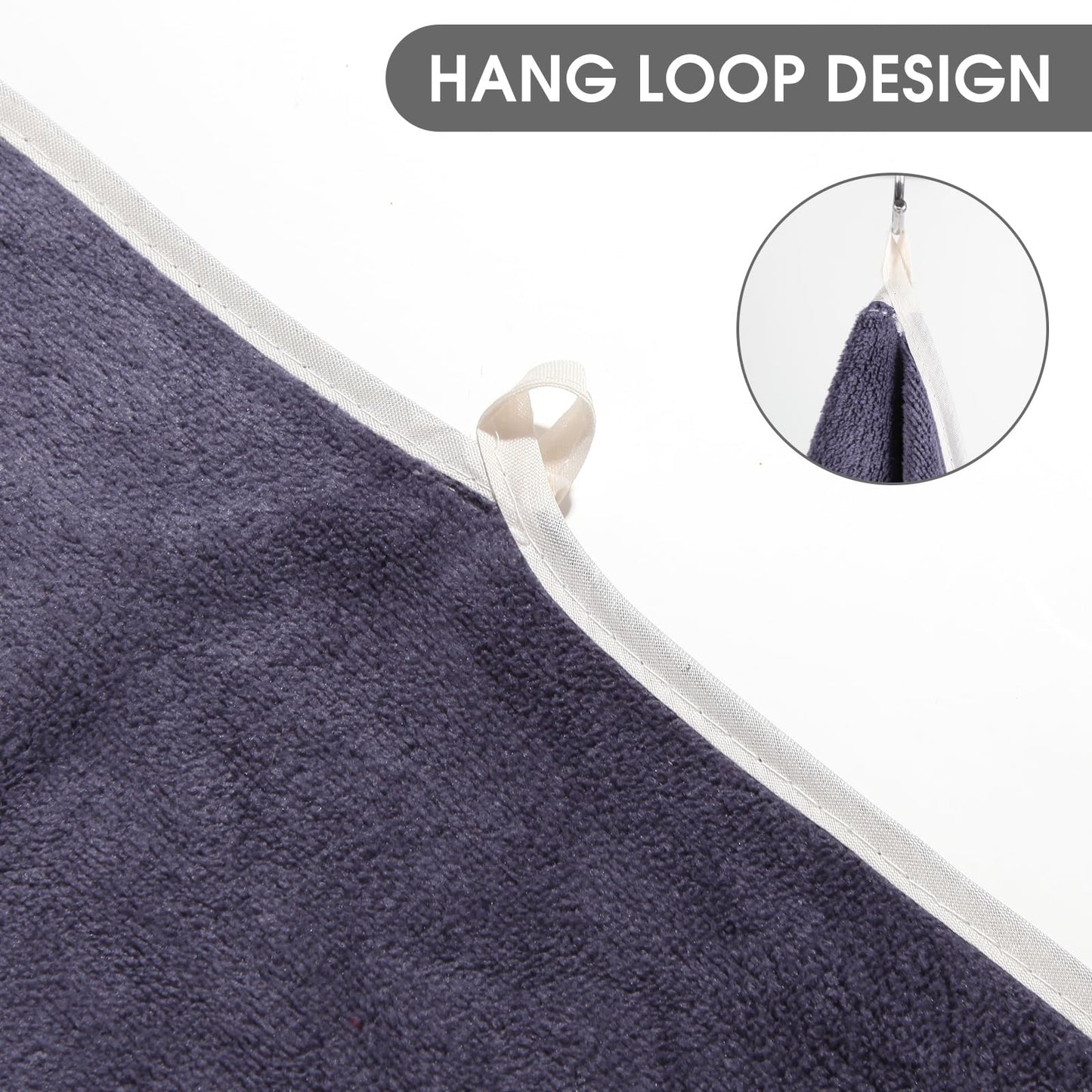 Microfiber Gym Towel Set (3 Pack, Blue+Grey+Purple) – Super Soft, Quick-Drying, and Absorbent Towels for Men & Women – Ideal for Fitness, Yoga, Cycling, and Swimming