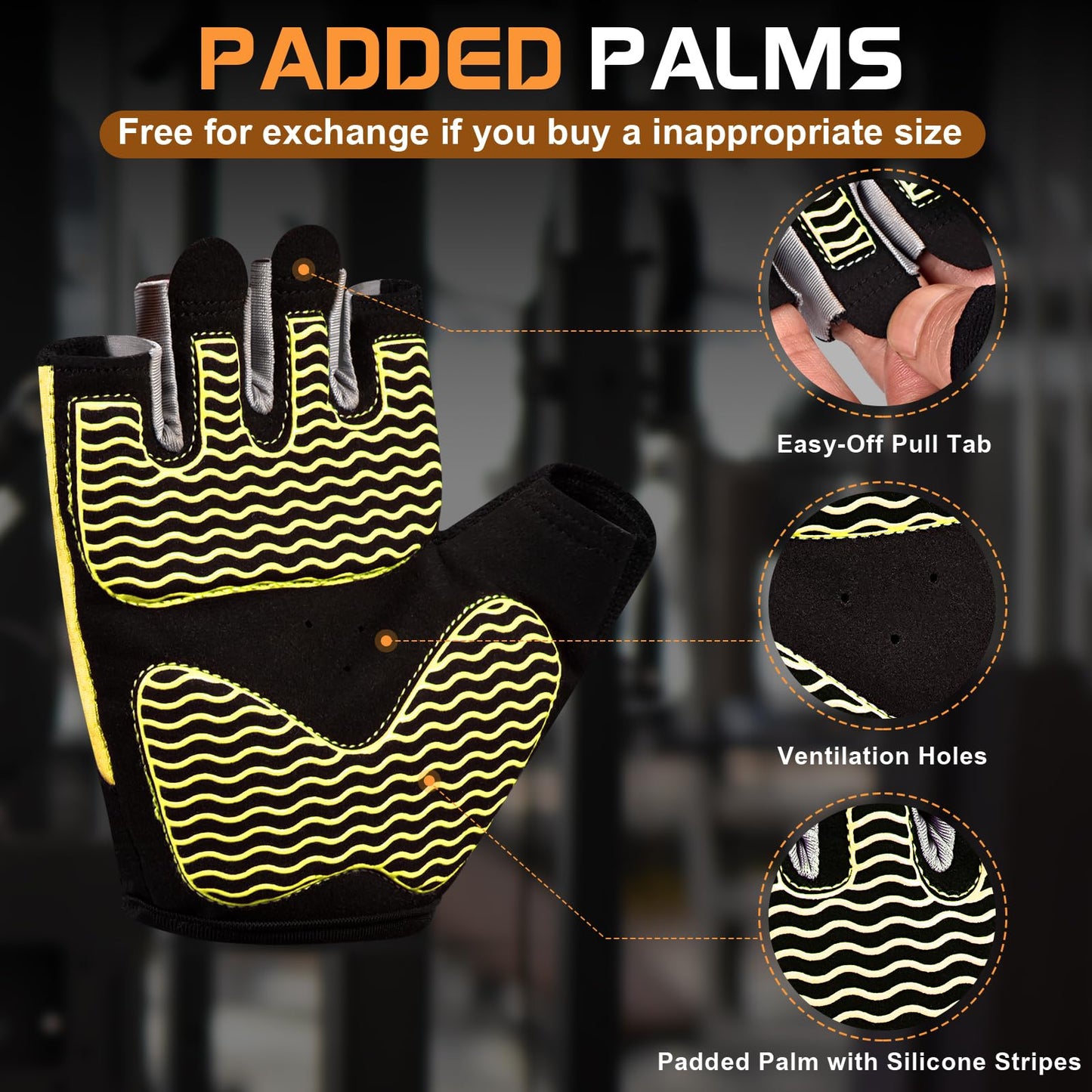 Fingerless Breathable Workout Gloves for Weightlifting, Cycling, and Gym Workouts