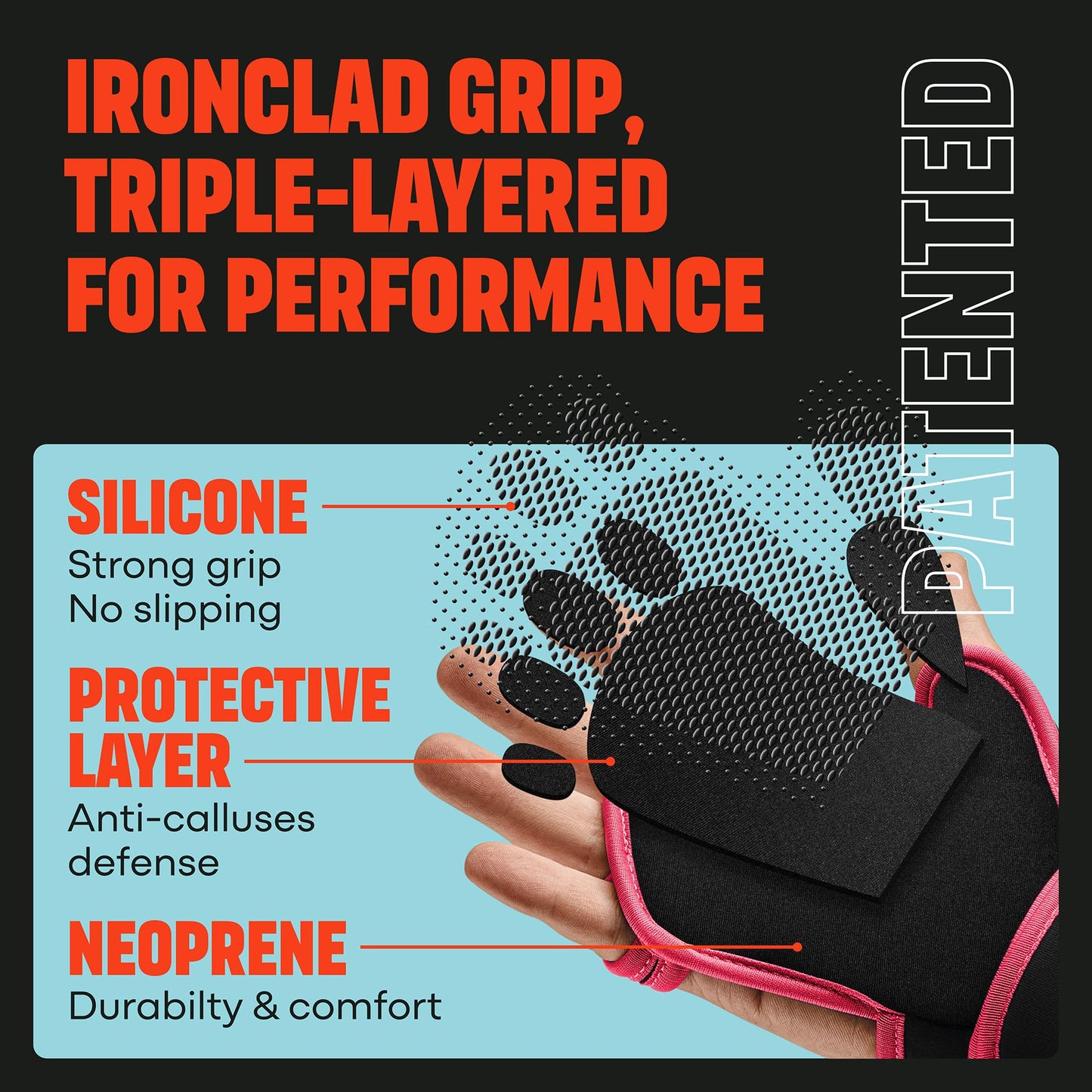 Padded Fingerless Workout Gloves for Men and Women, Weight Lifting Gloves with Wrist Support, Strong Grip and Anti-Sweat for Gym Training