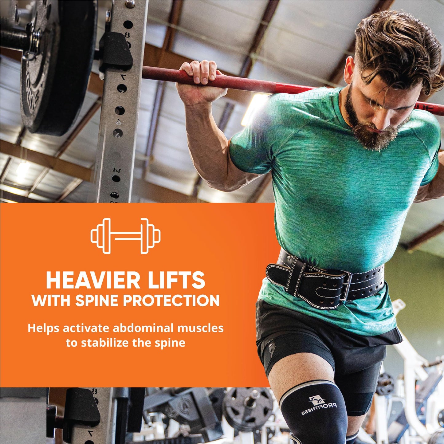 Leather Weight Lifting Belt 5mm Thick for Men and Women, Adjustable Back Support Belt for Squats, Deadlifts, and Weightlifting Workouts