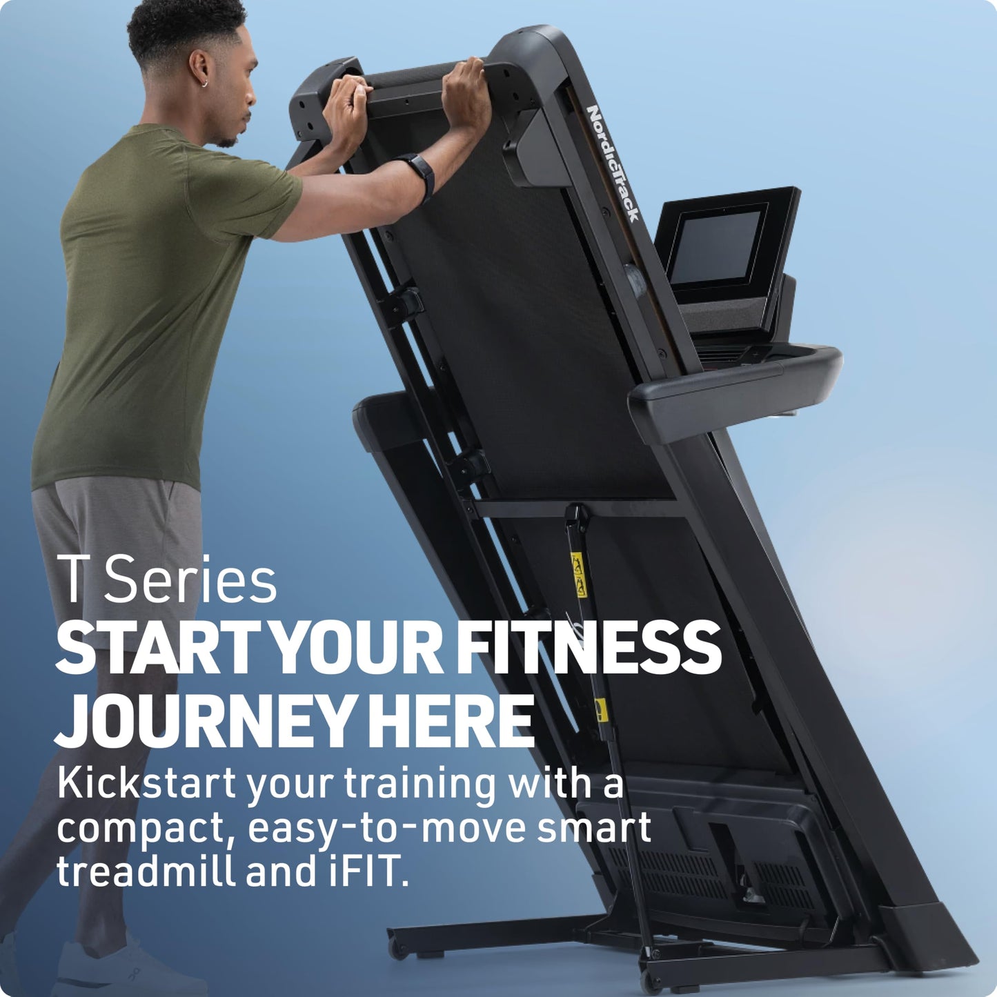 **NordicTrack T Series Treadmill – Smart Foldable Treadmill for Home Gym, iFIT Compatible Running Machine with Bluetooth Speakers, Auto Incline, and Powerful Motor for Cardio Fitness Training**