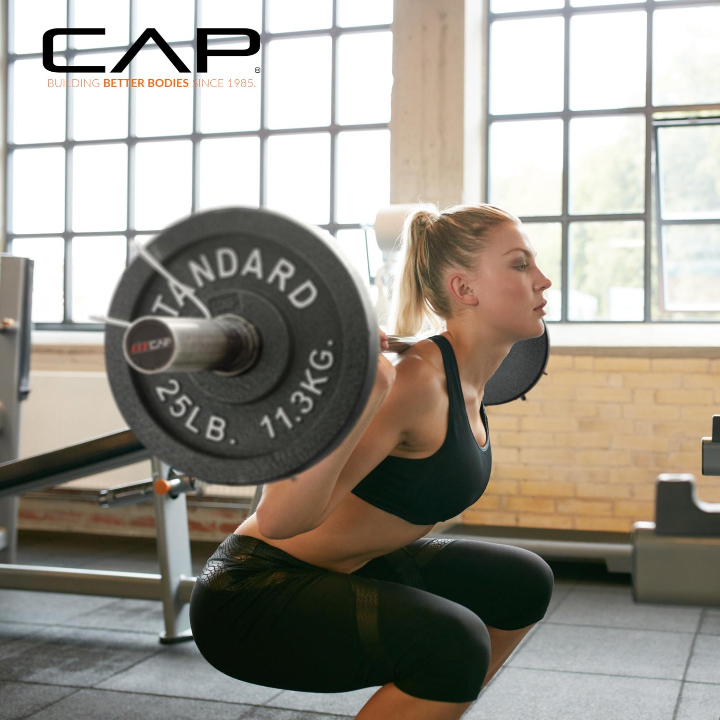 CAP Barbell 2-Inch Olympic Weight Plate – Cast Iron Barbell Plates for Strength Training, Powerlifting, and Weightlifting | Multiple Weight Options