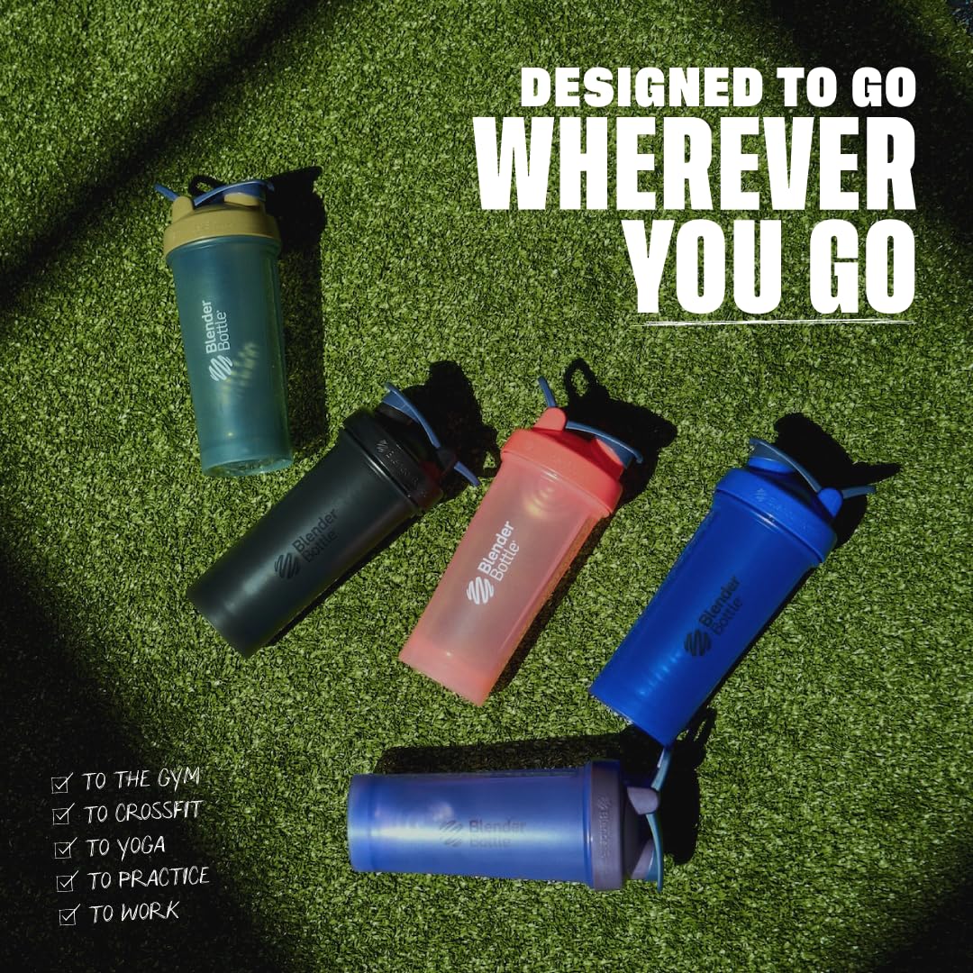 BlenderBottle Classic V2 Shaker Bottle 2-Pack (28 oz) – Protein Shake and Pre-Workout Mixer Cups with BlenderBall Wire Whisk – BPA-Free, Leak-Proof Design – Colors May Vary