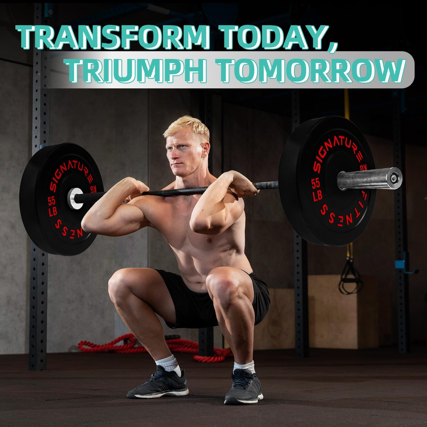 Fitvids Olympic Bumper Plates Set, 2" Weight Plates for Strength Training & Weightlifting, Pairs or Sets, or Sets with Barbell – Multiple Options