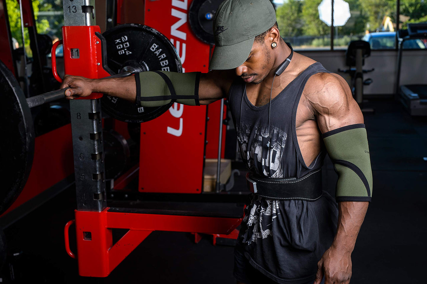 Elbow Sleeves with Wrist Wraps (Pair) - 5mm Neoprene Elbow Brace for Compression & Support - Ideal for Powerlifting, Weightlifting, Bench Press & Tendonitis Relief - Men & Women