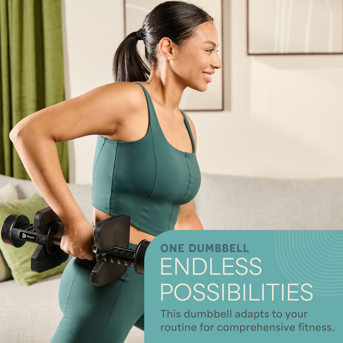 Adjustable 5-in-1 Dumbbell Set 15/25/43/55 lbs with Rack, Quick-Adjust Compact Hand Weights for Home Gym Fitness