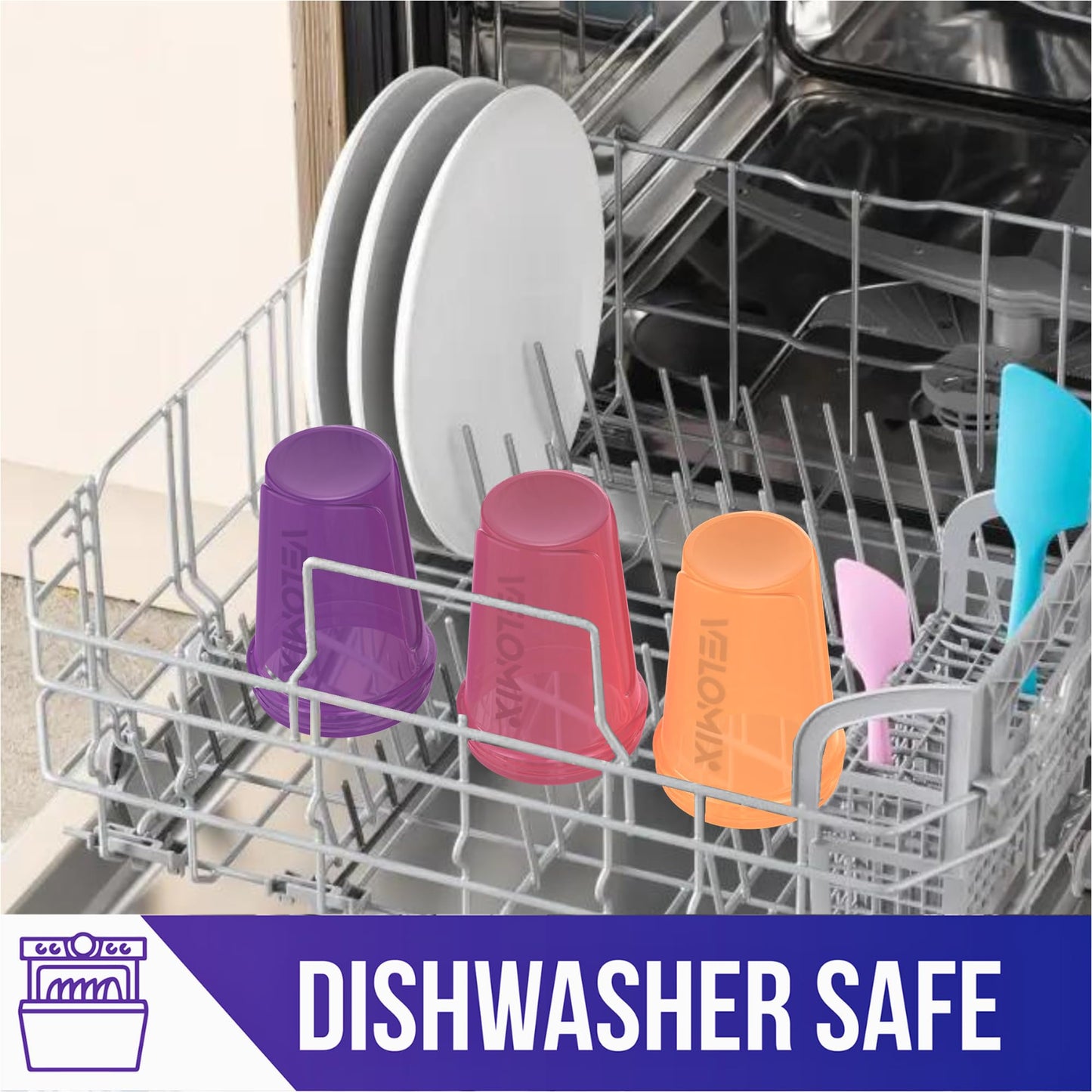 VELOMIX -6 PACK- 20 oz Protein Shaker Bottles for Protein Mixes | Leak-Proof Small Shaker Cups with Wire Whisks | Durable Protein Shake Bottle Pack for Gym, Fitness, and Smoothies (Nature Tones Series)