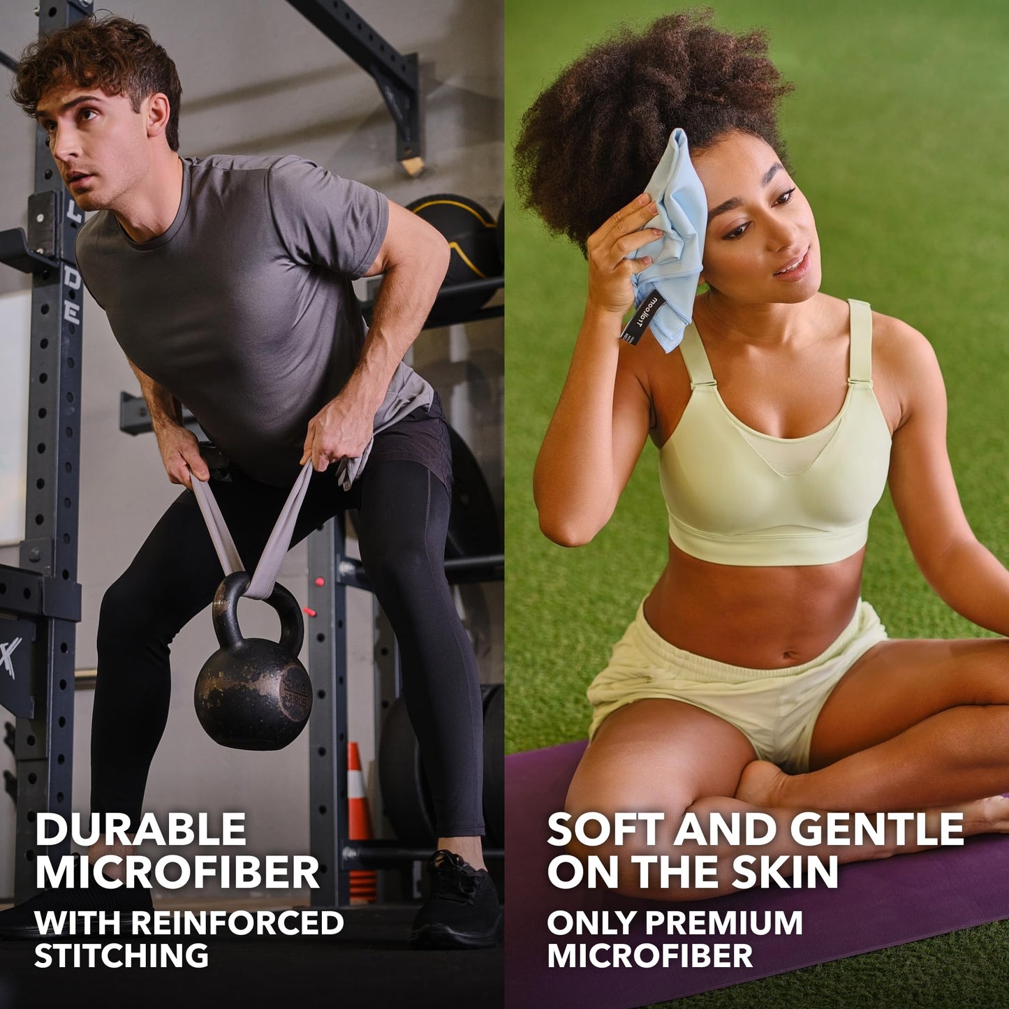 Microfiber Workout Towels (Set of 5, Pastel) – Quick Dry, Odor-Free & Highly Absorbent Gym Towels for Women & Men | Perfect for Hot Yoga, Running, Tennis, Exercise, Camping & Sports